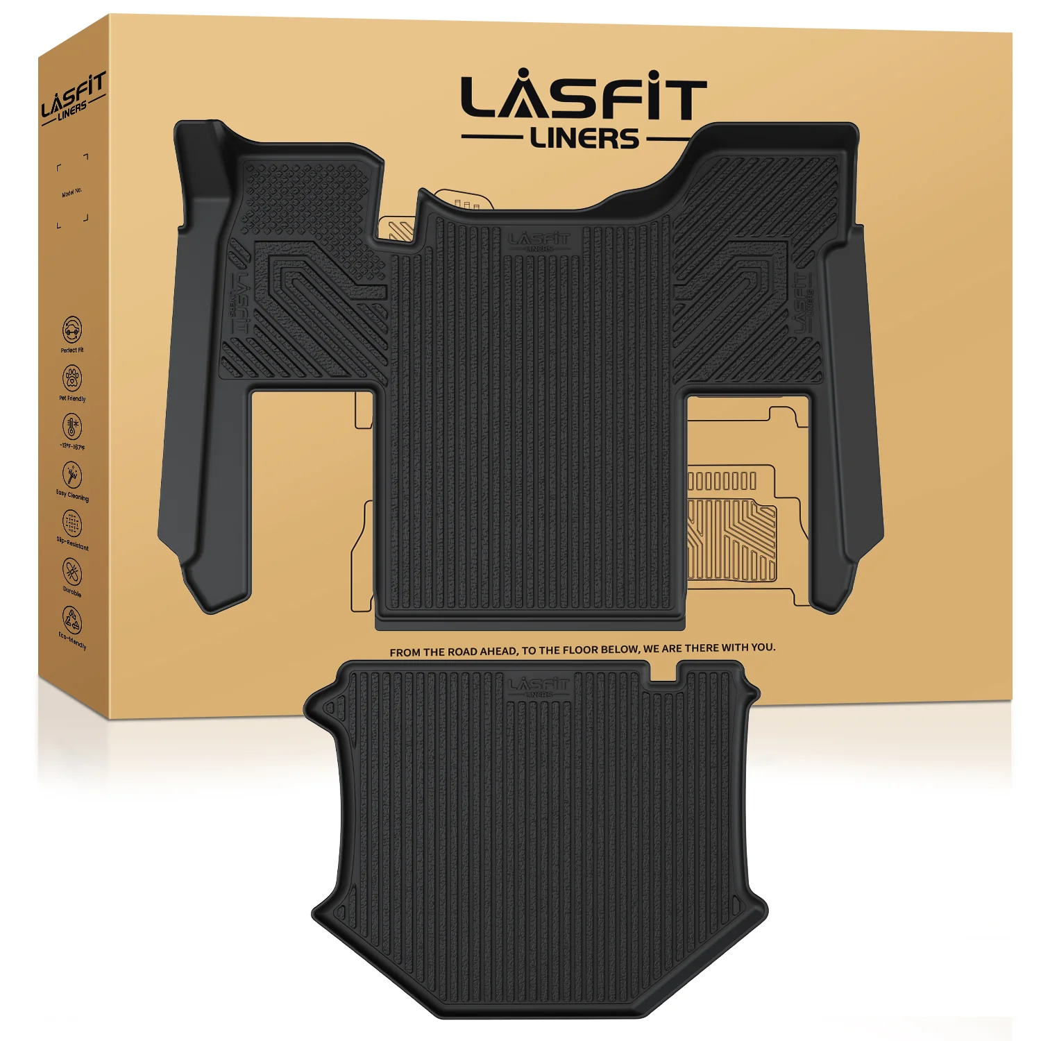 Fit for 2013-2026 Kenworth T680 Floor Mats, Fit Sleeper Cab & Without shifter Only, Not Fit Day Cab - Image 9