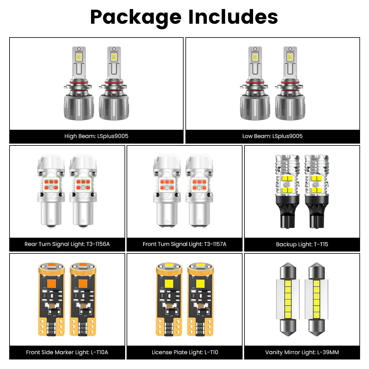 Fit for 2015-2017 Hyundai Sonata The Brightest LED Bulbs Upgrade - Image 6