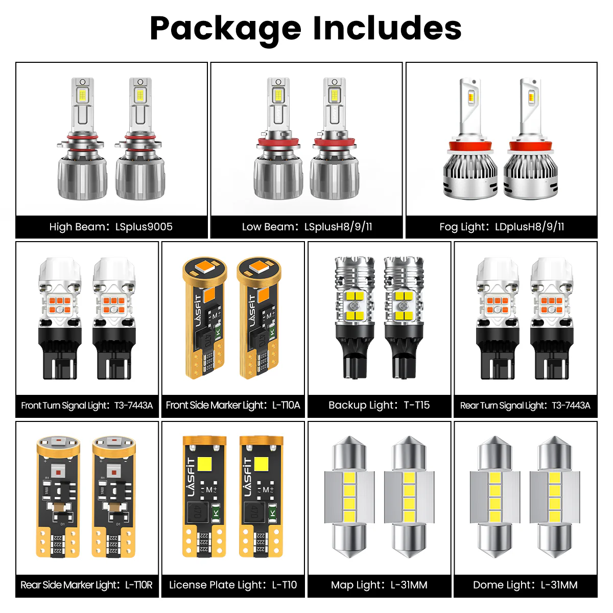 Fit for 2015-2017 Subaru Outback The Brightest LED Bulbs Upgrade - Image 2