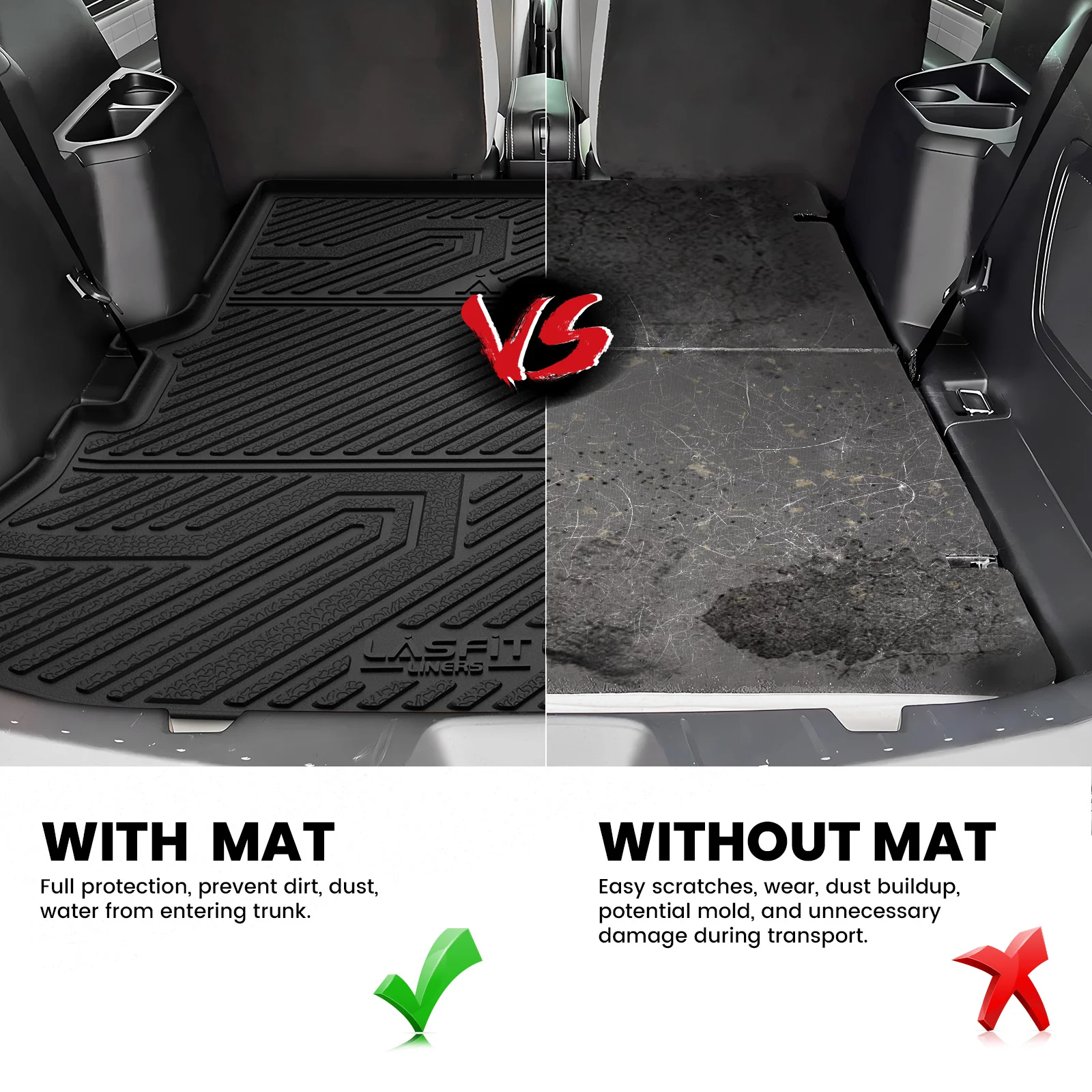 Fit for 2015-2019 Ford Explorer Floor Mats or Cargo & Seatback Mats - Image 11