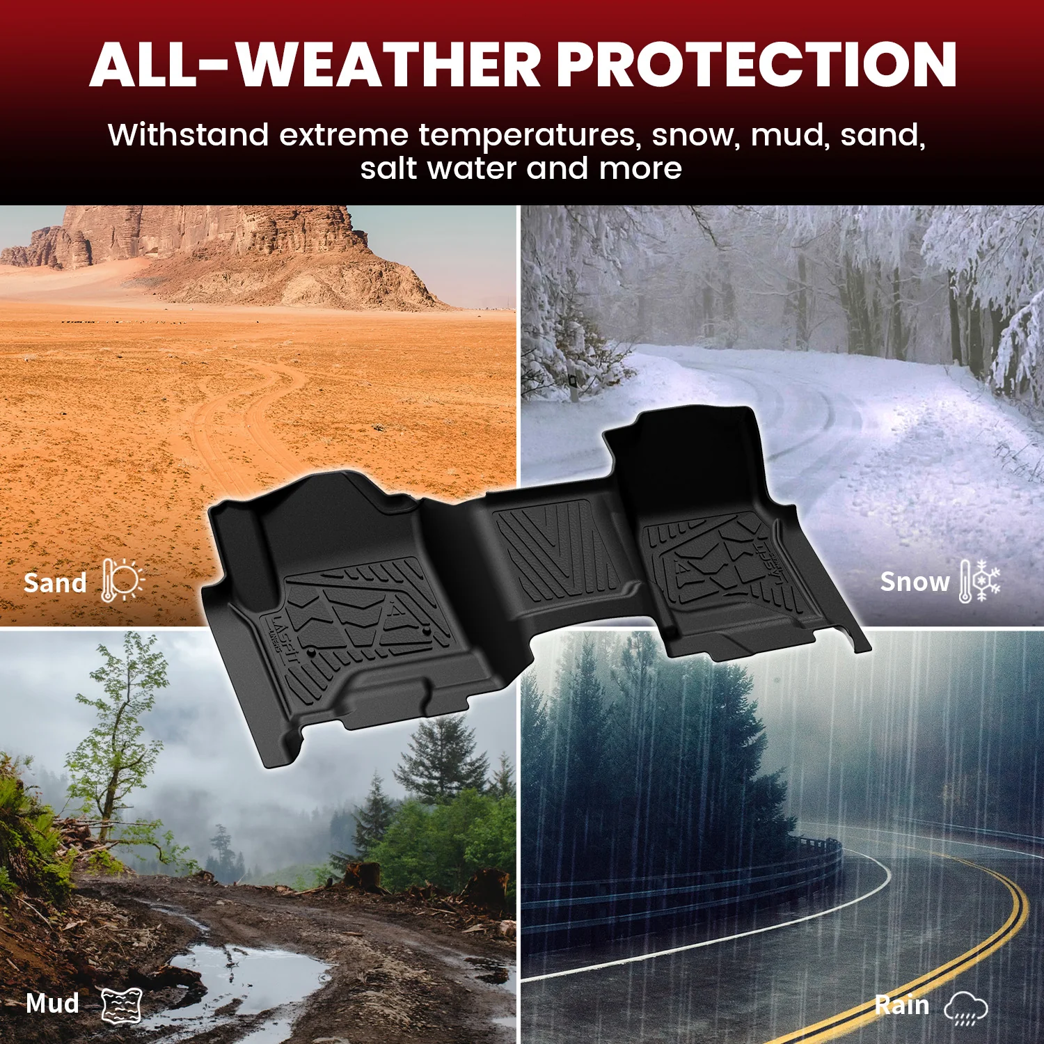 Fit for 2014-2018 Chevrolet Silverado 1500 Floor Mats, Fit Carpet Floor & Without 4*4 Shifter Only - Image 24