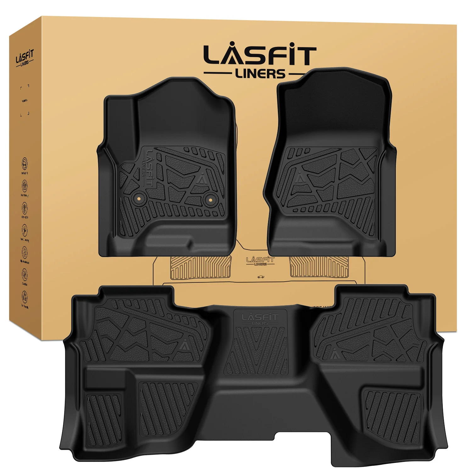 Fit for 2014-2018 Chevrolet Silverado 1500 Floor Mats, Fit Carpet Floor & Without 4*4 Shifter Only - Image 38