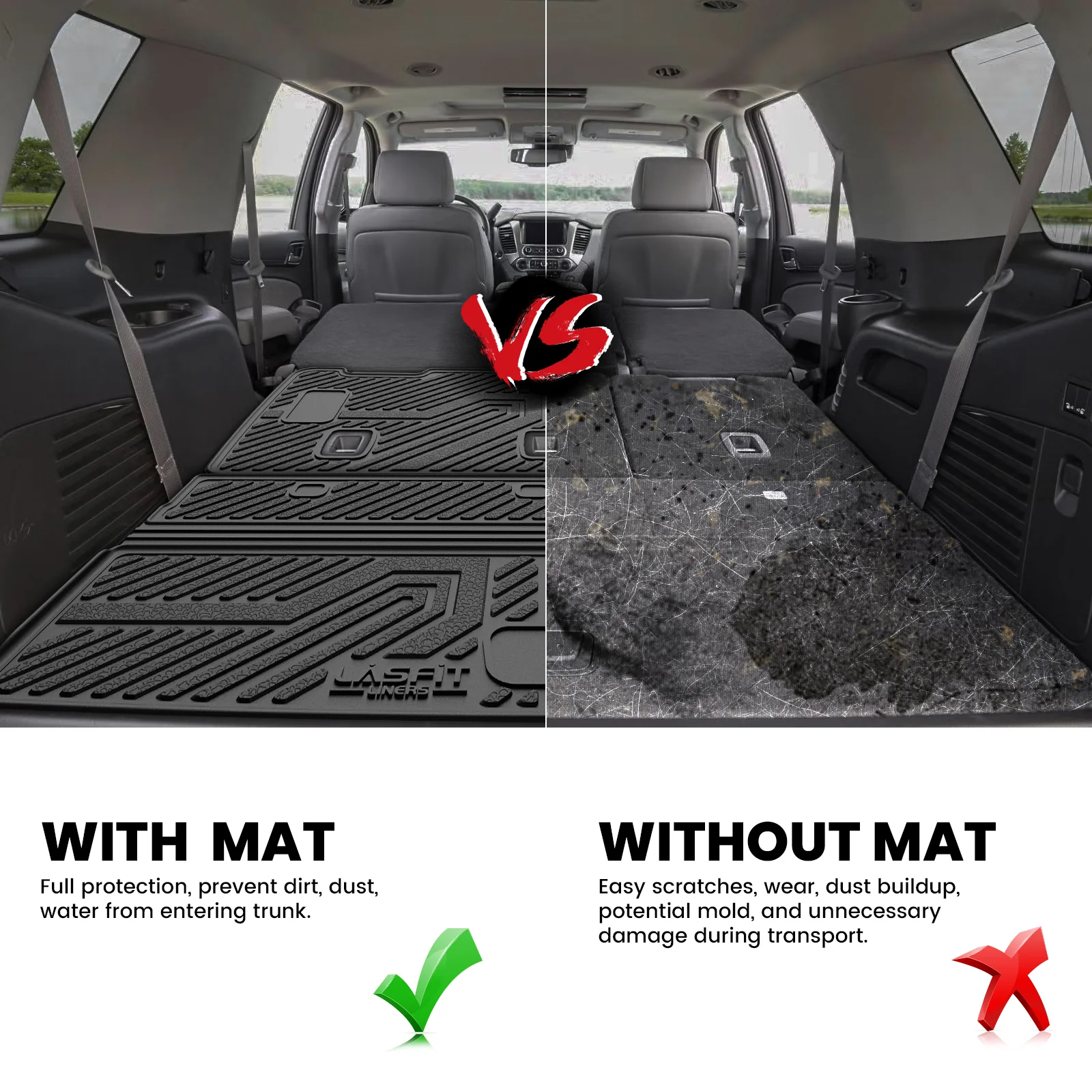 Fit for 2015-2020 Chevrolet Tahoe 7/8 Seats Floor Mats & Seatback & Cargo Mat - Image 18