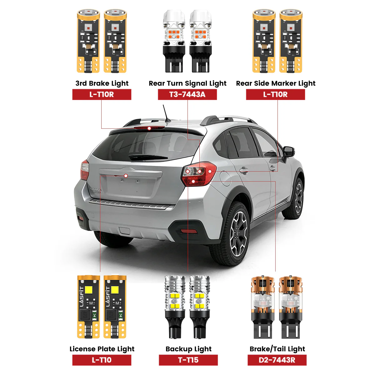 Fit for 2012-2017 Subaru Crosstrek LED Bulbs Upgrade - Image 2