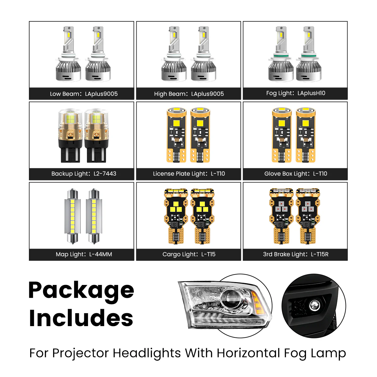 Fit for 2016-2018 Ram 1500 LED Bulbs Upgrade | Tested and Verified - Image 10