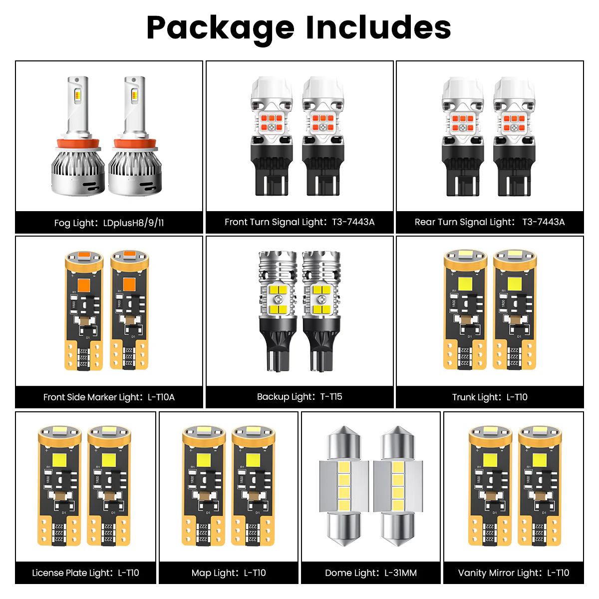 Fit for 2016-2018 Toyota RAV4 LED Bulbs Upgrade - Image 7