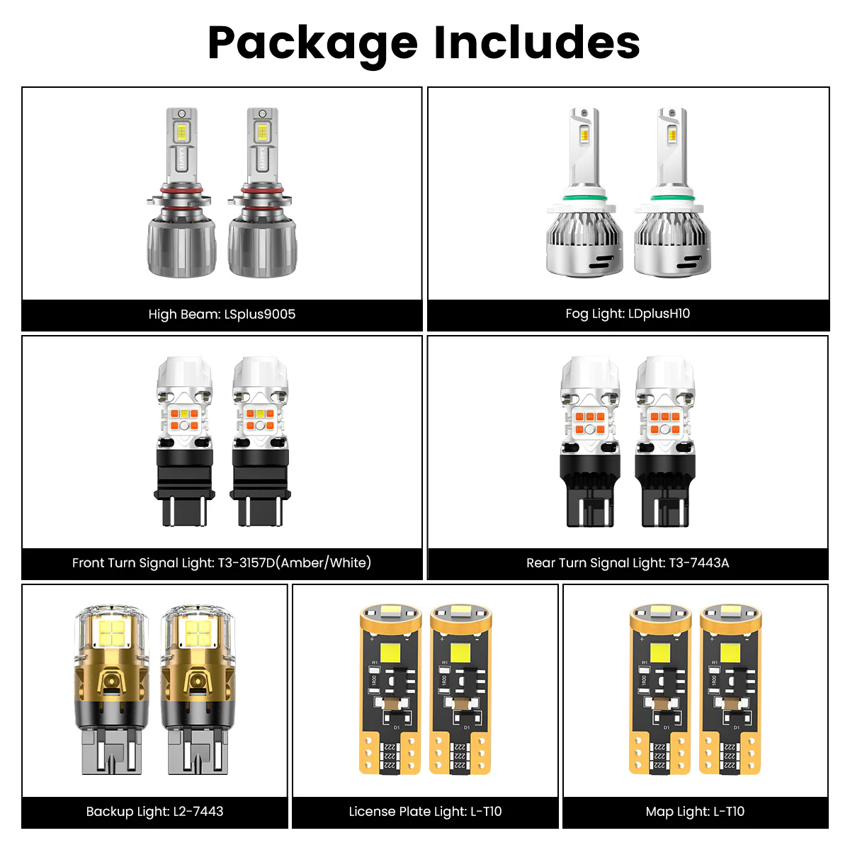 Fit for 2016-2019 Ford Explorer The Brightest LED Bulbs Upgrade - Image 2