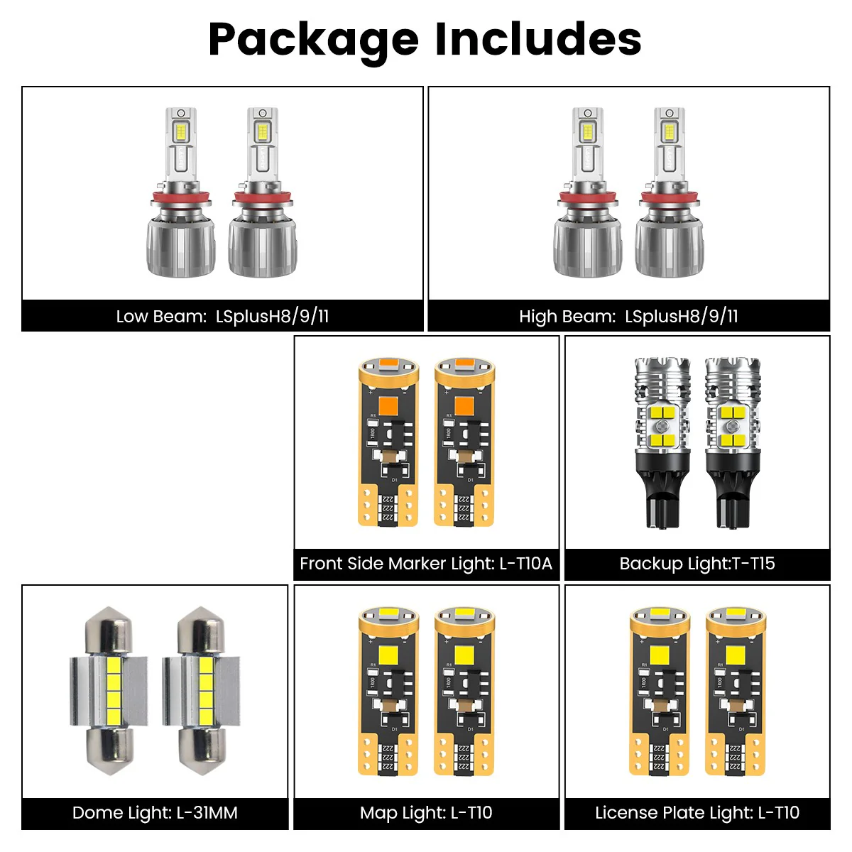 Fit for 2016-2023 Toyota Tacoma The Brightest LED Bulbs Upgrade | Tested and Verified - Image 3