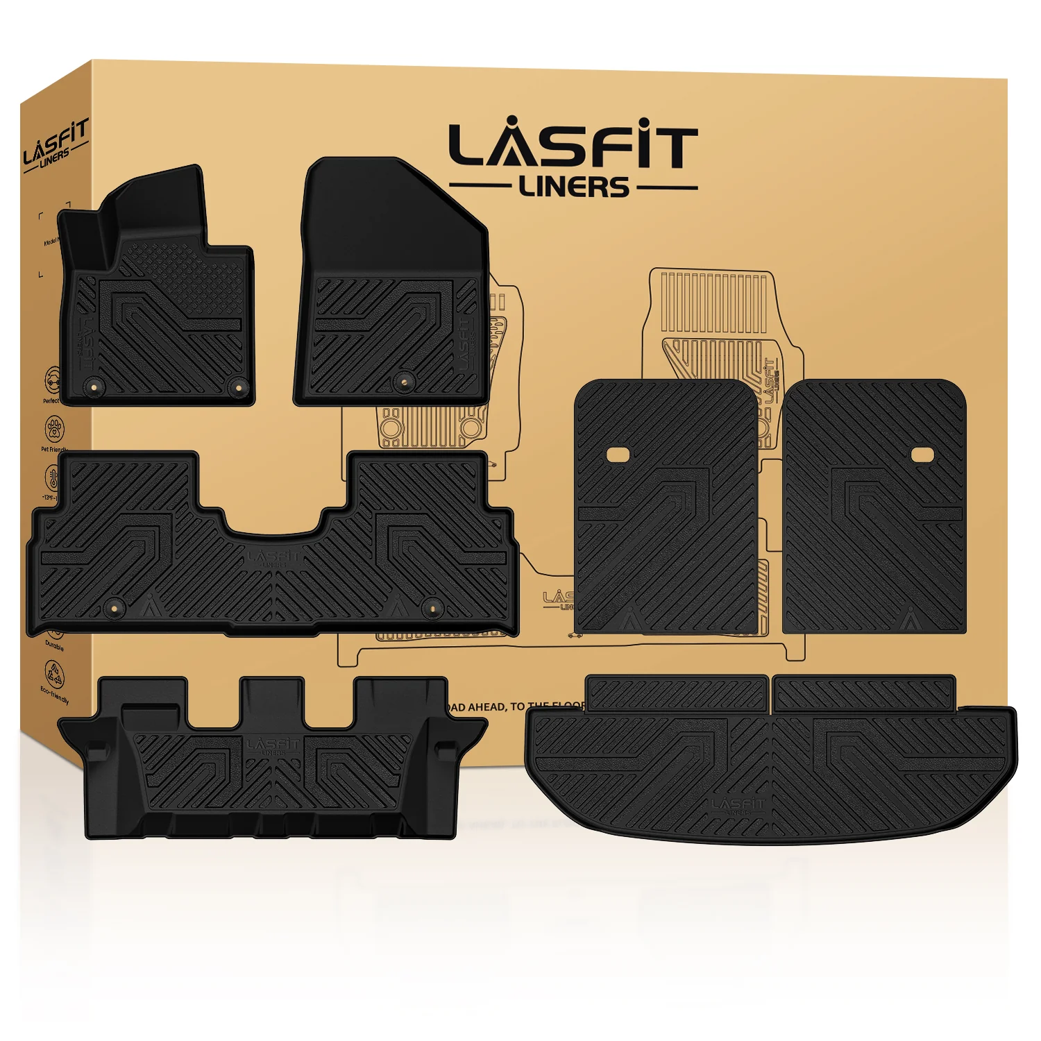 Fit for 2016-2020 Kia Sorento Floor Mats or Seatback & Cargo Mats, Fit 7 Seats Only - Image 8
