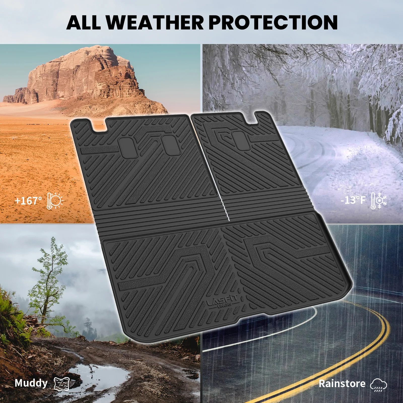 Fit for 2016-2022 Honda Pilot Floor Mats or Cargo & Seatback Mat, Cargo Mat Fit in Highest Position Only - Image 23