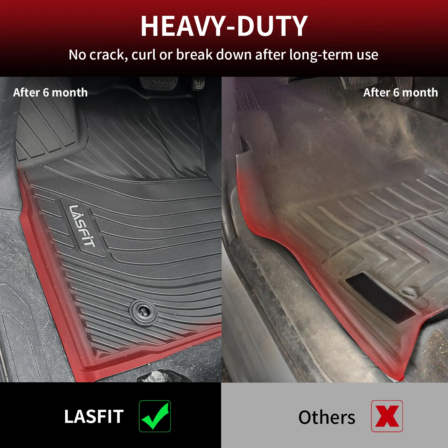 Fit for 2016-2023 Toyota Tacoma 1st Row Floor Mats, Auto Transmission Only, Fit Double & Access Cab - Image 3