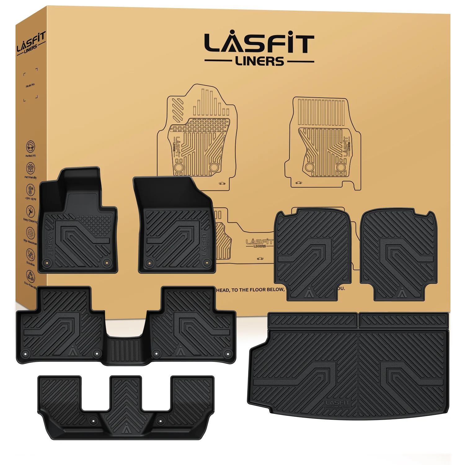 Fit for 2016-2026 Volvo XC90 Floor Mats or Seatback & Cargo Mat - Image 8