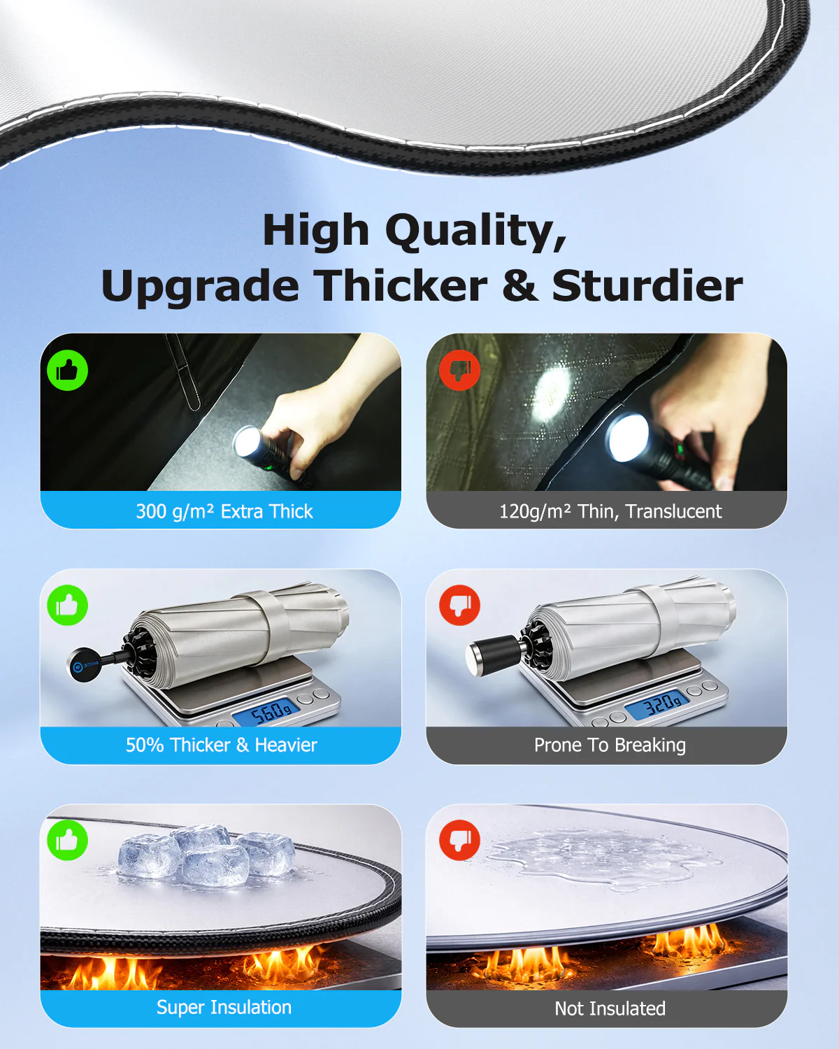 Custom-Fit Windshield Sun Shade Umbrella for 2016-2026 Toyota Tacoma - Image 6
