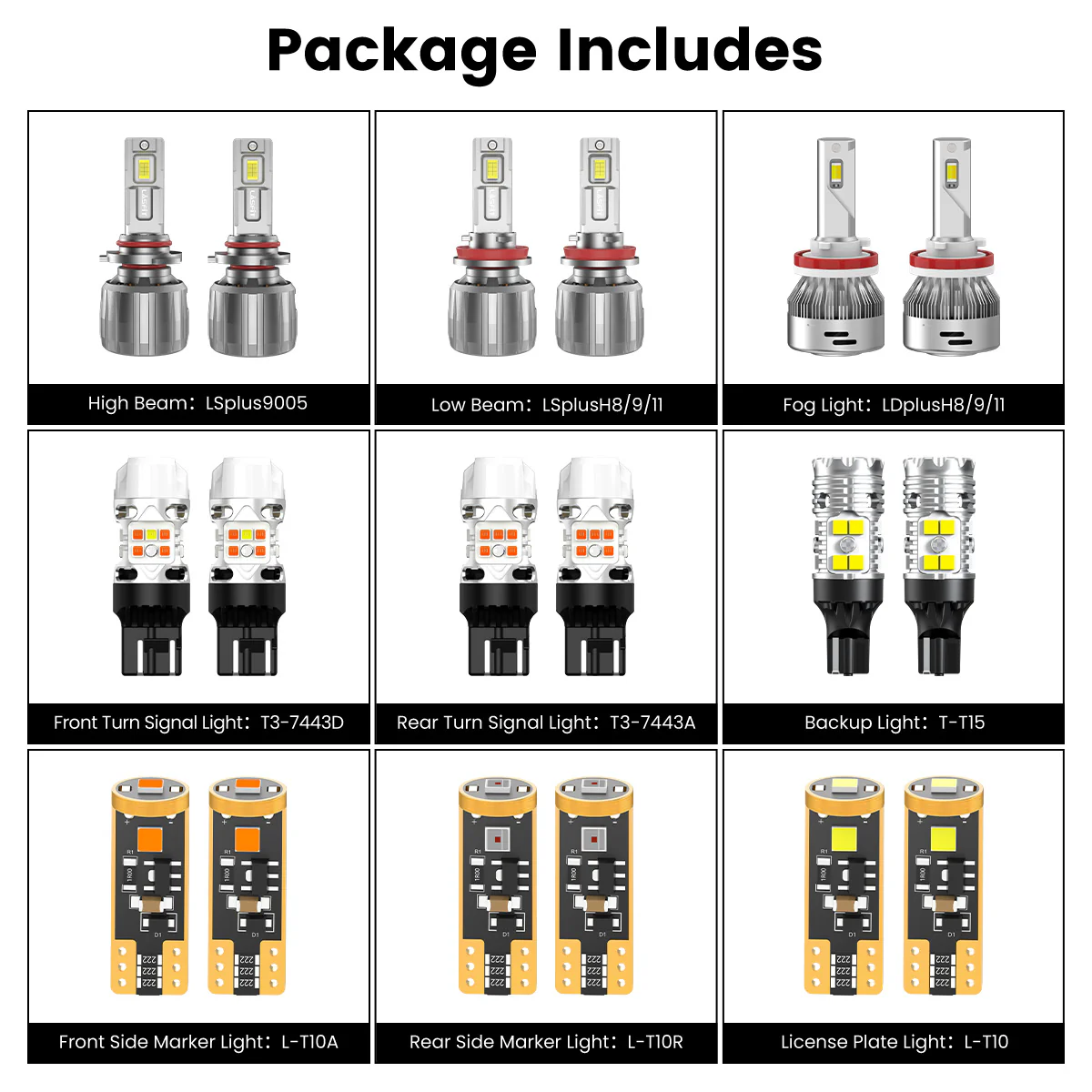Fit for 2017-2018 Ford Escape The Brightest LED Bulbs Upgrade | Tested and Verified - Image 2