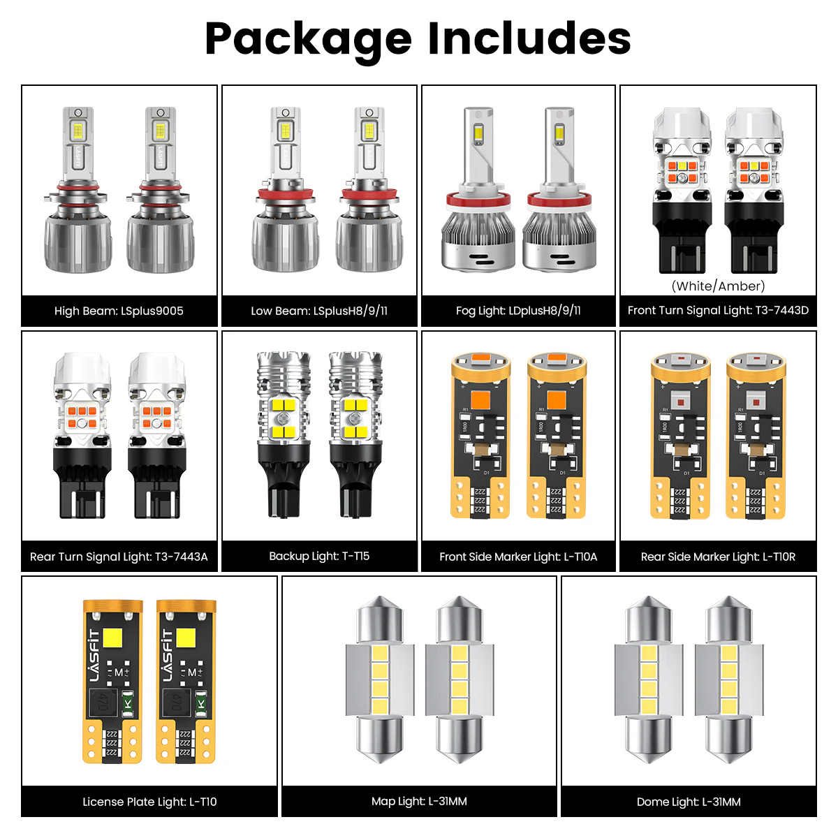 Fit for 2017-2018 Subaru Forester The Brightest LED Bulbs Upgrade - Image 3