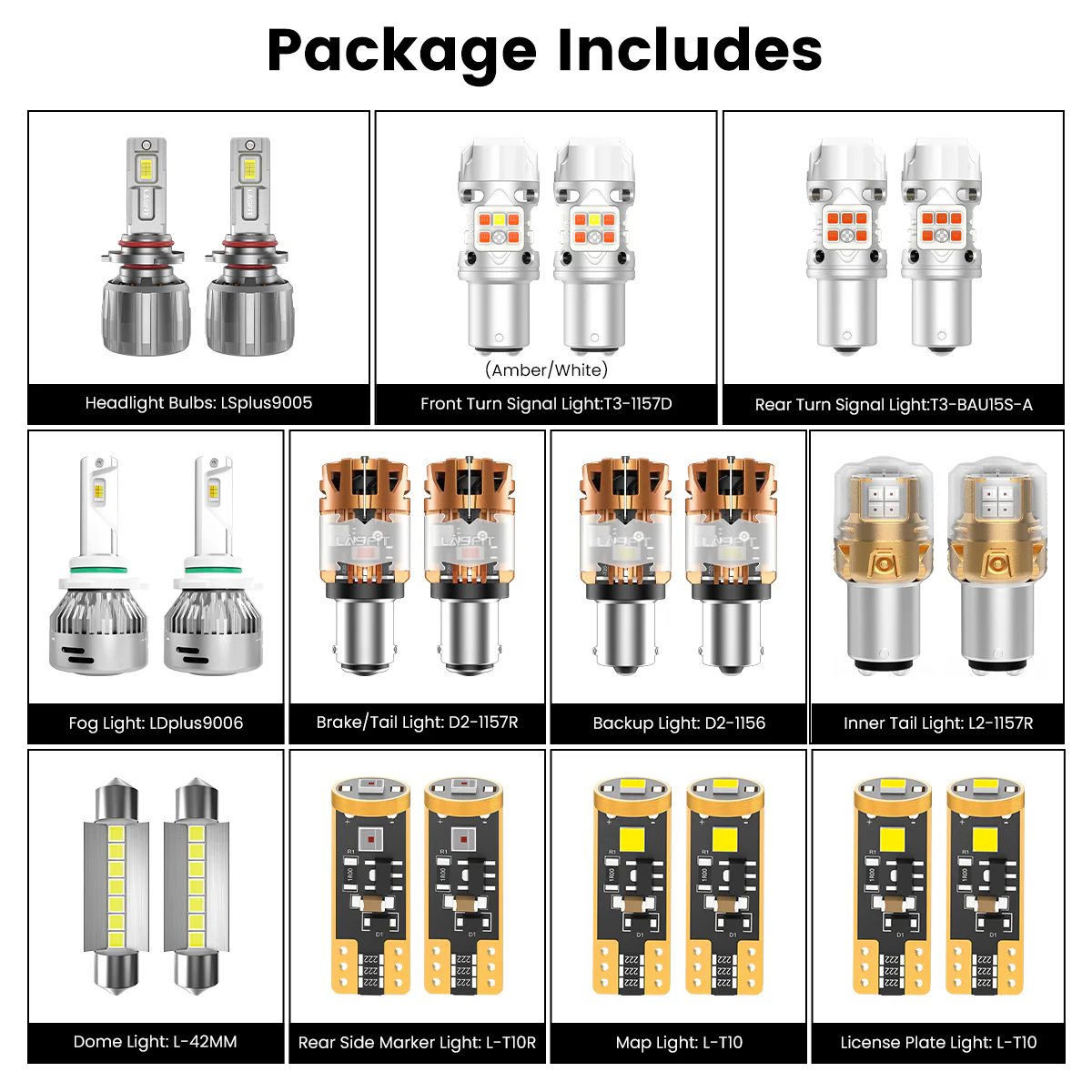 Fit for 2017-2019 Kia Sportage The Brightest LED Bulbs Upgrade - Image 3