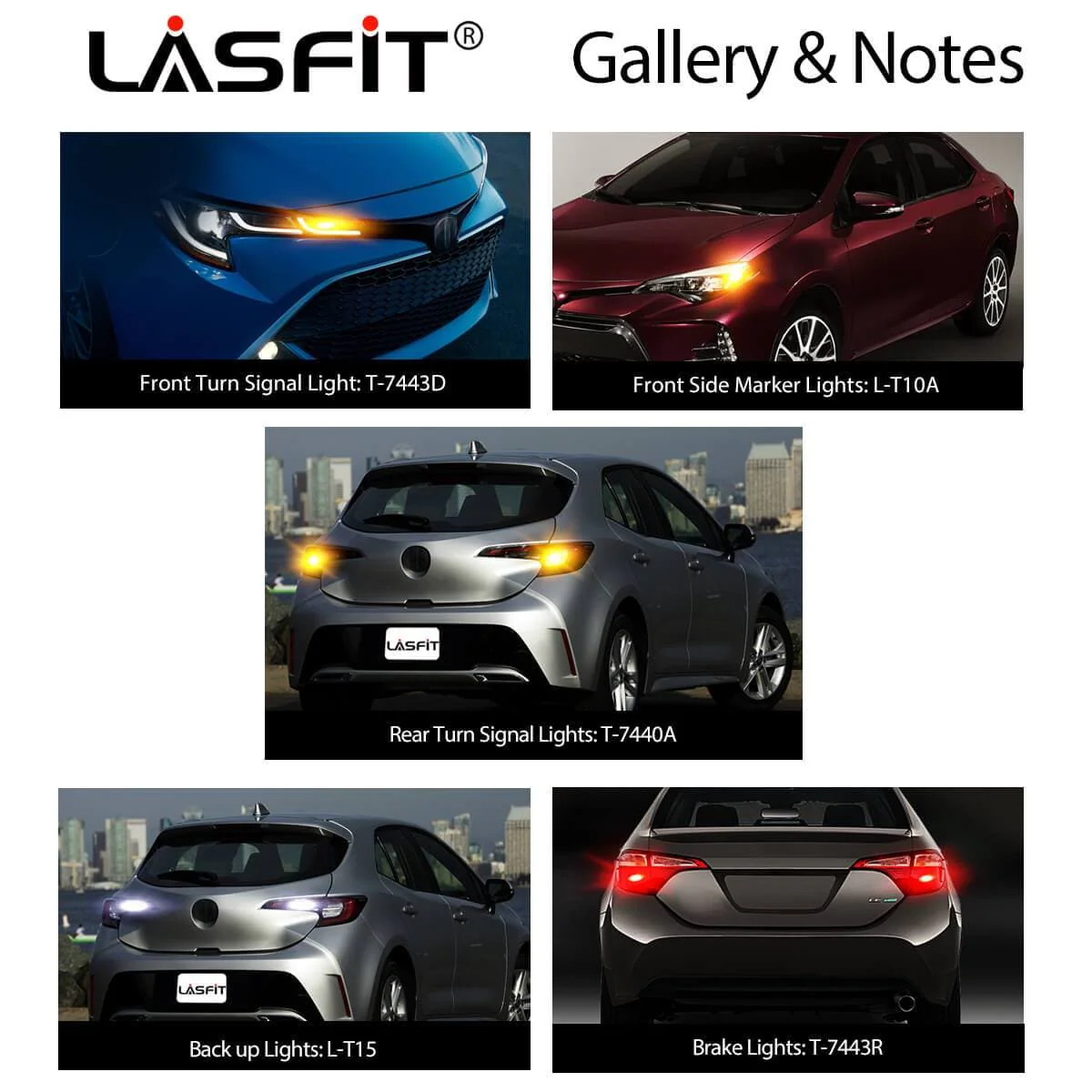Fit for 2017-2021 Toyota Corolla LED Turn Signal Light Exterior Interior Bulbs Plug n Play - Image 2