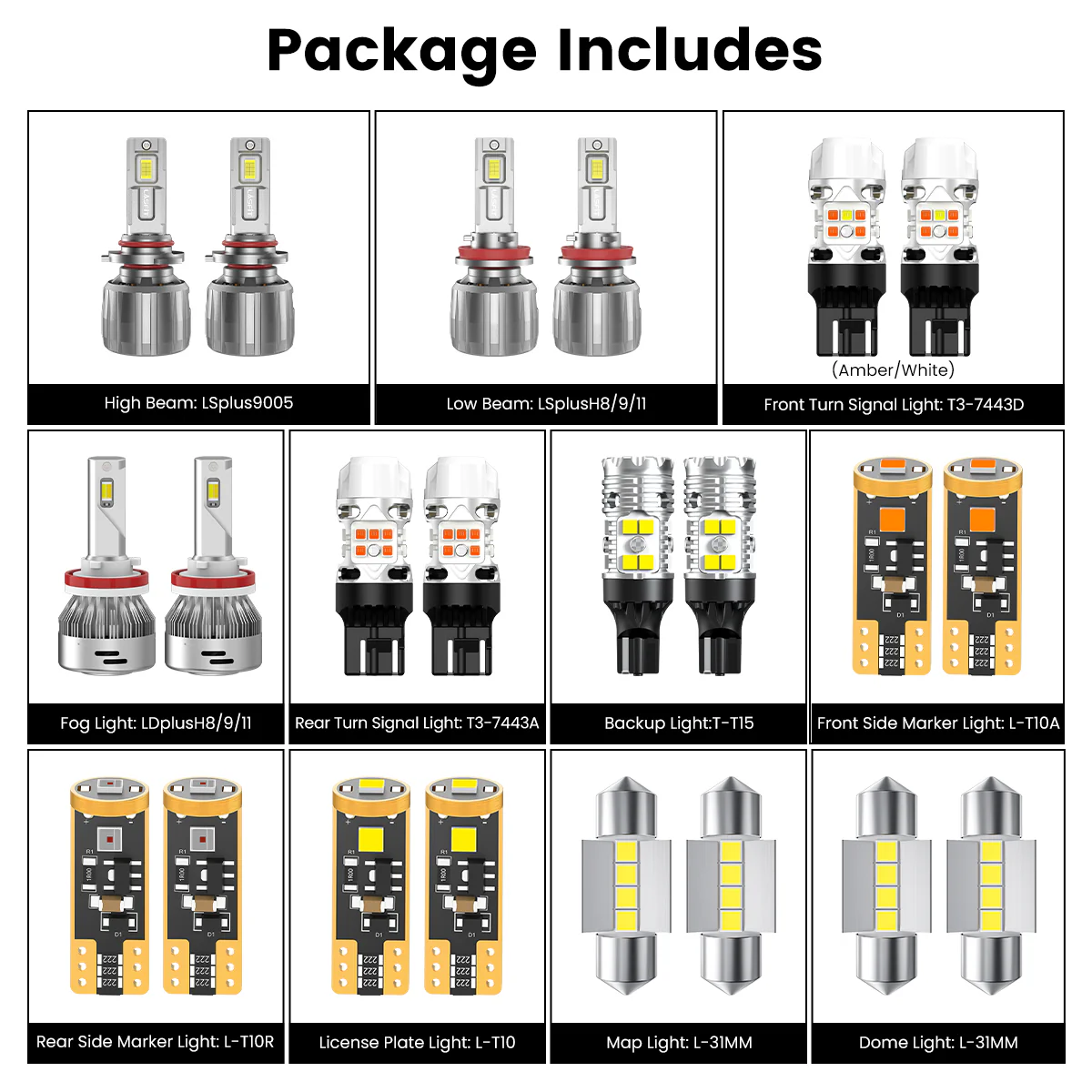 Fit for 2018-2019 Subaru Outback The Brightest LED Bulbs Upgrade - Image 3