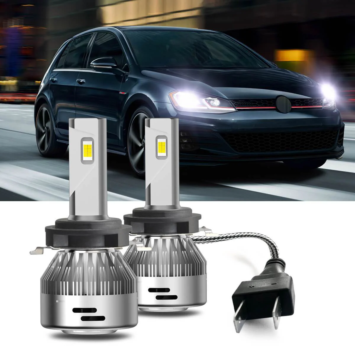 Fit for Volkswagen Golf 2018-2019 & GTI 2018-2020 Custom H7 LED Bulbs Exterior Interior Light Plug n Play - Image 7