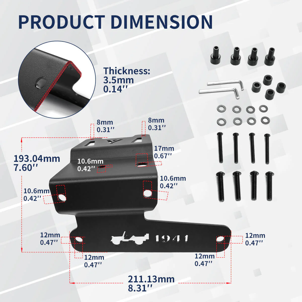 Fit For 2018-2024 Jeep Wranger JL Gladiator JT Low Profile Ditch Light Brackets (Don't Fit Mojave or 4xe) | LASFIT - Image 3