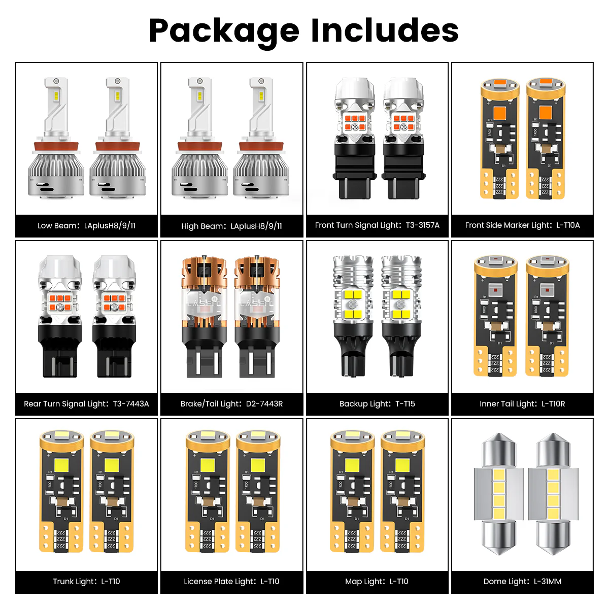 Fit for 2018-2024 Nissan Kicks LED Bulbs Upgrade - Image 3