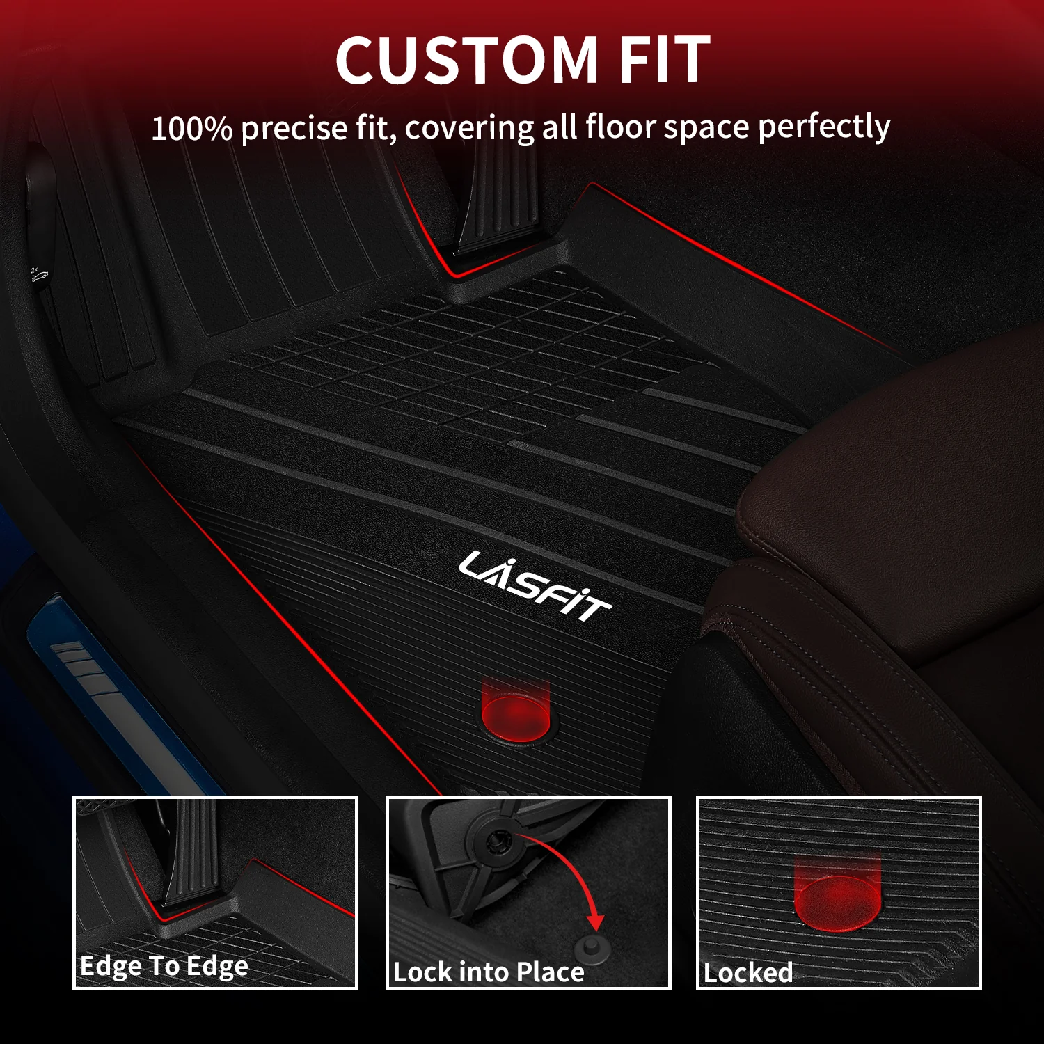Fit for 2019-2026 BMW 3 Series Sedan Floor Mats, Fit 330i 330e M340i M3, Not Fit GT or Sport Wagon - Image 3