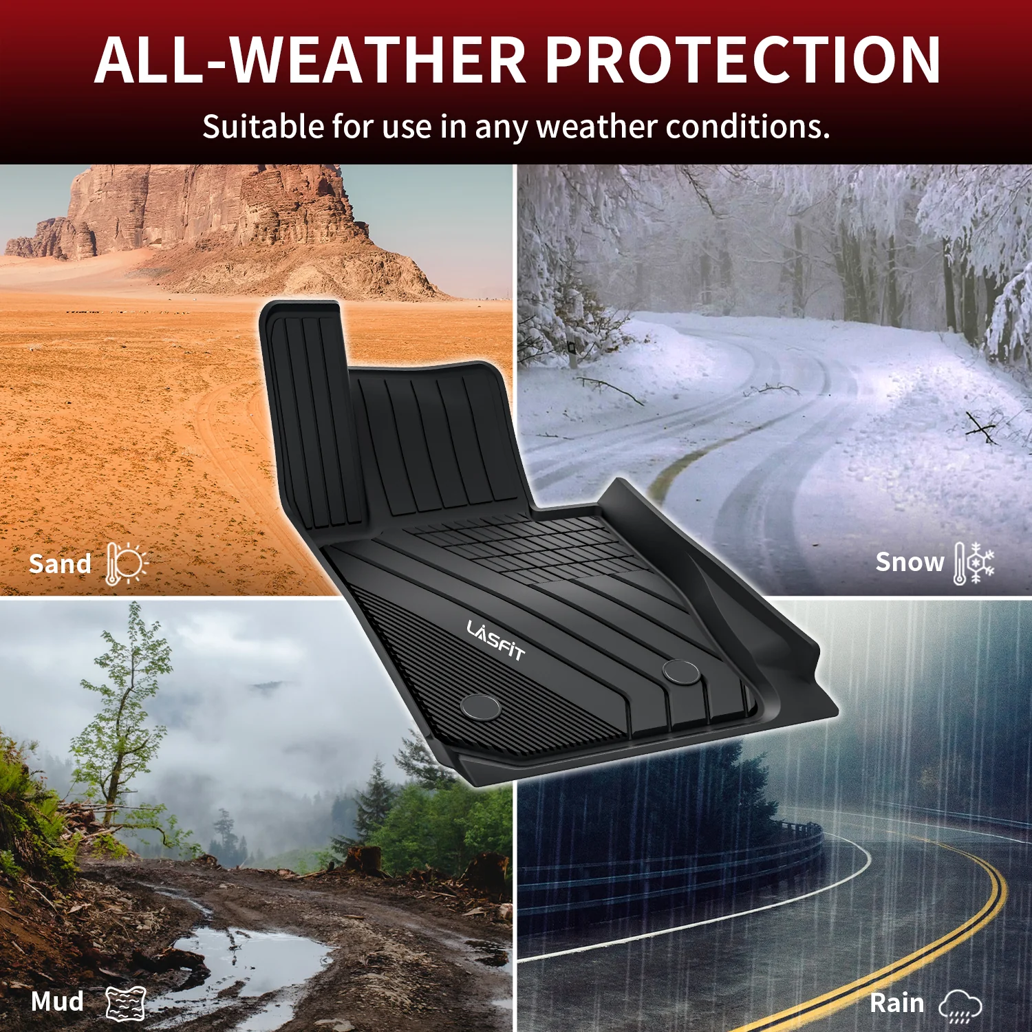 Fit for 2019-2026 BMW 3 Series Sedan Floor Mats, Fit 330i 330e M340i M3, Not Fit GT or Sport Wagon - Image 5