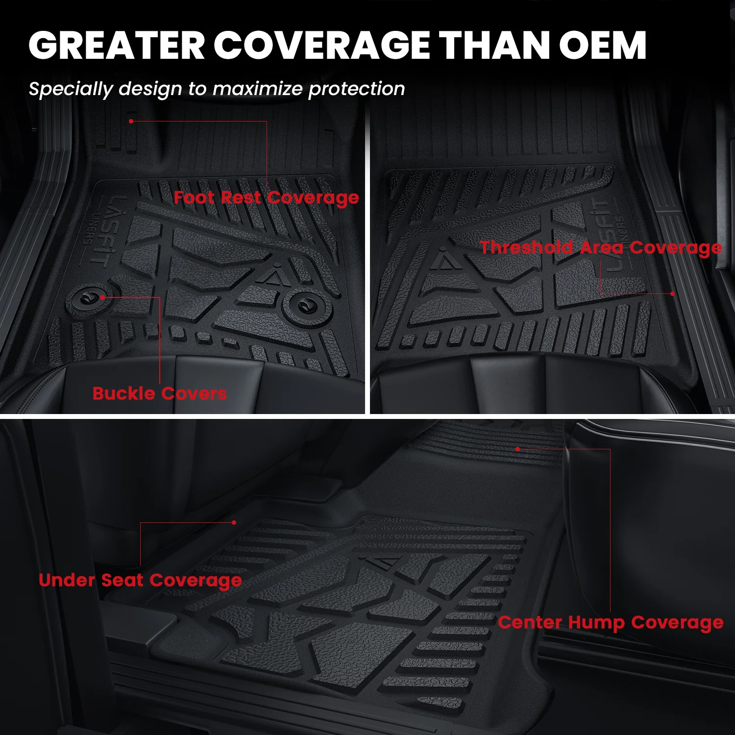 Fit for 2019-2026 Chevrolet Silverado 1500 Floor Mats, Fit Carpet Floor Only, Not Fit 2019 Silverado 1500 LD - Image 13