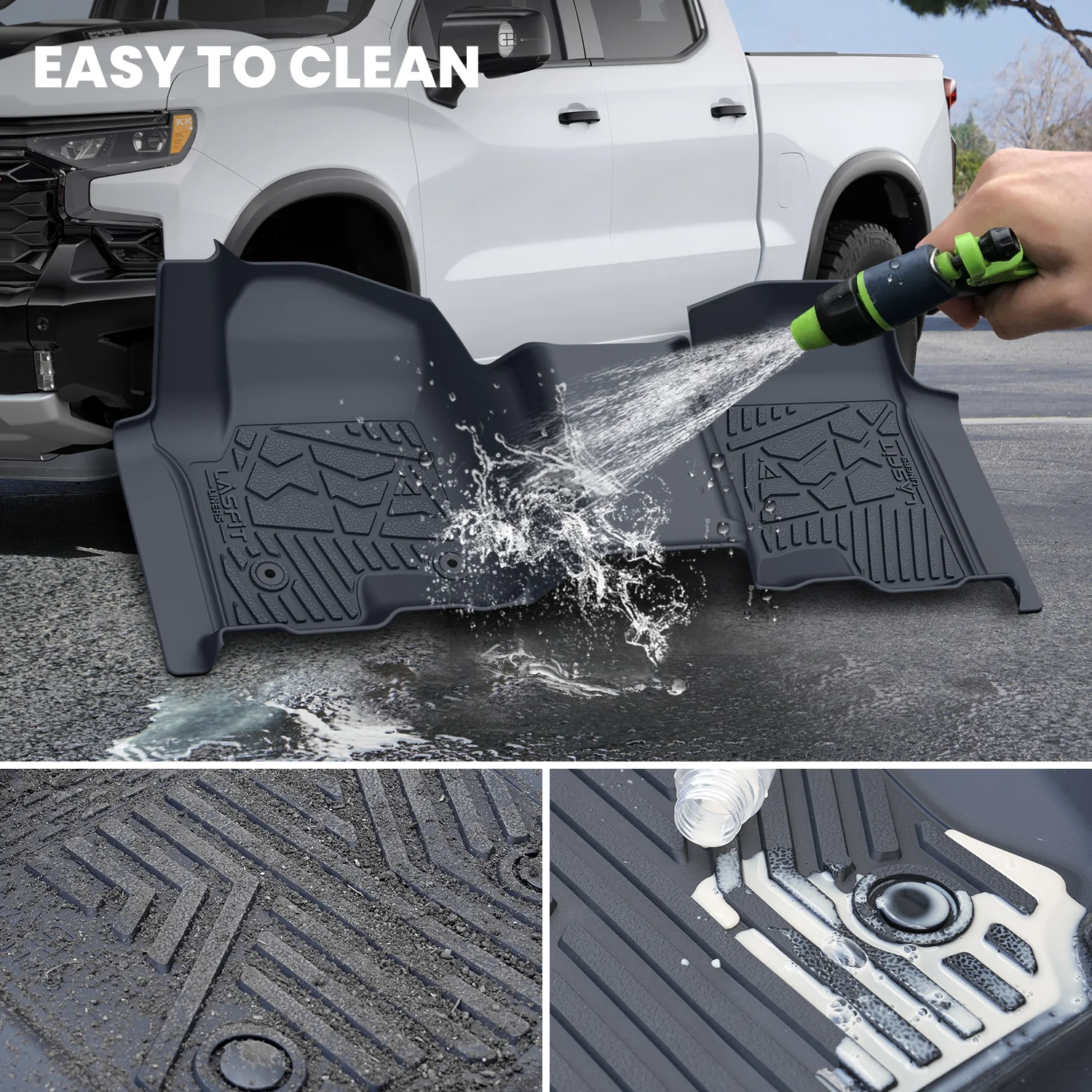 Fit for 2019-2026 Chevrolet Silverado 1500 Floor Mats, Fit Carpet Floor Only, Not Fit 2019 Silverado 1500 LD - Image 42