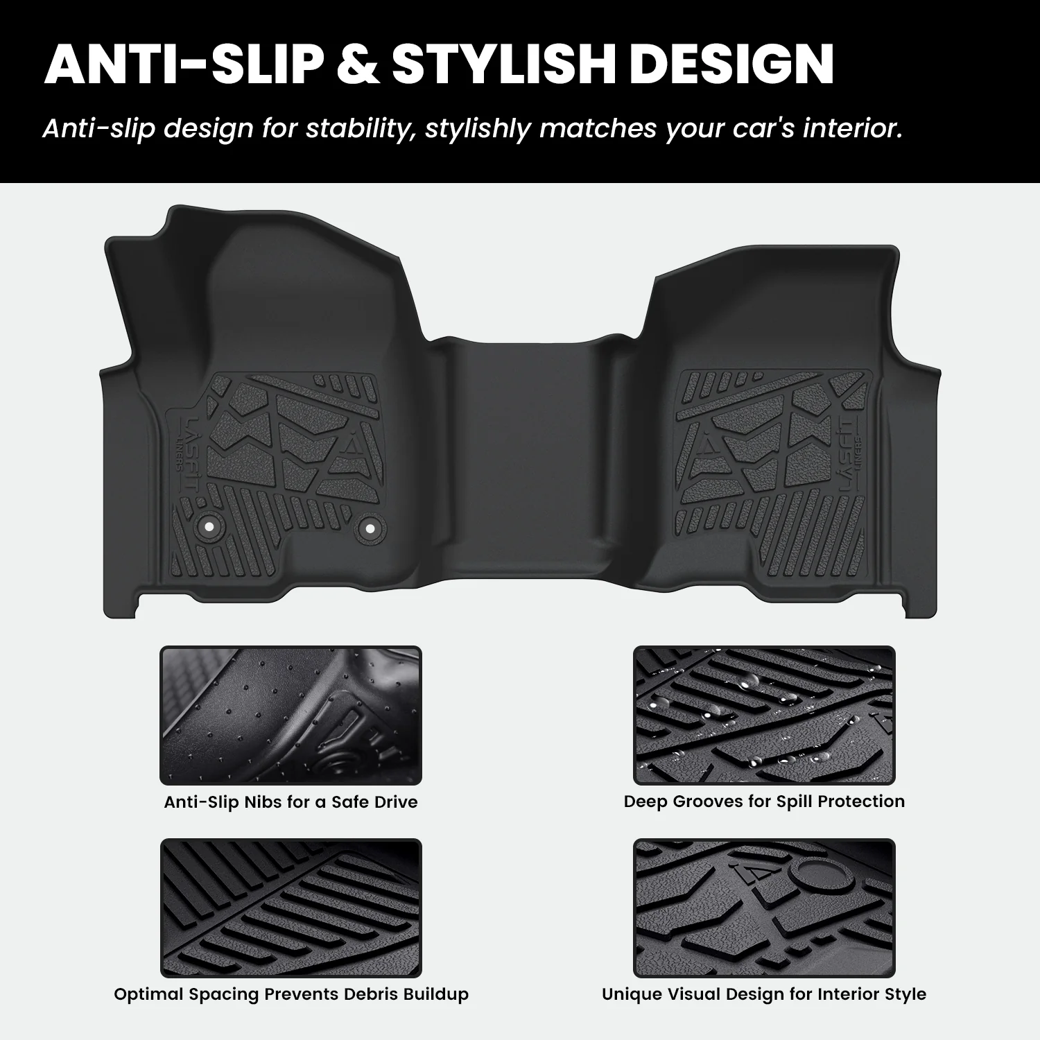 Fit for 2019-2026 Chevrolet Silverado 1500 Floor Mats, Fit Carpet Floor Only, Not Fit 2019 Silverado 1500 LD - Image 43