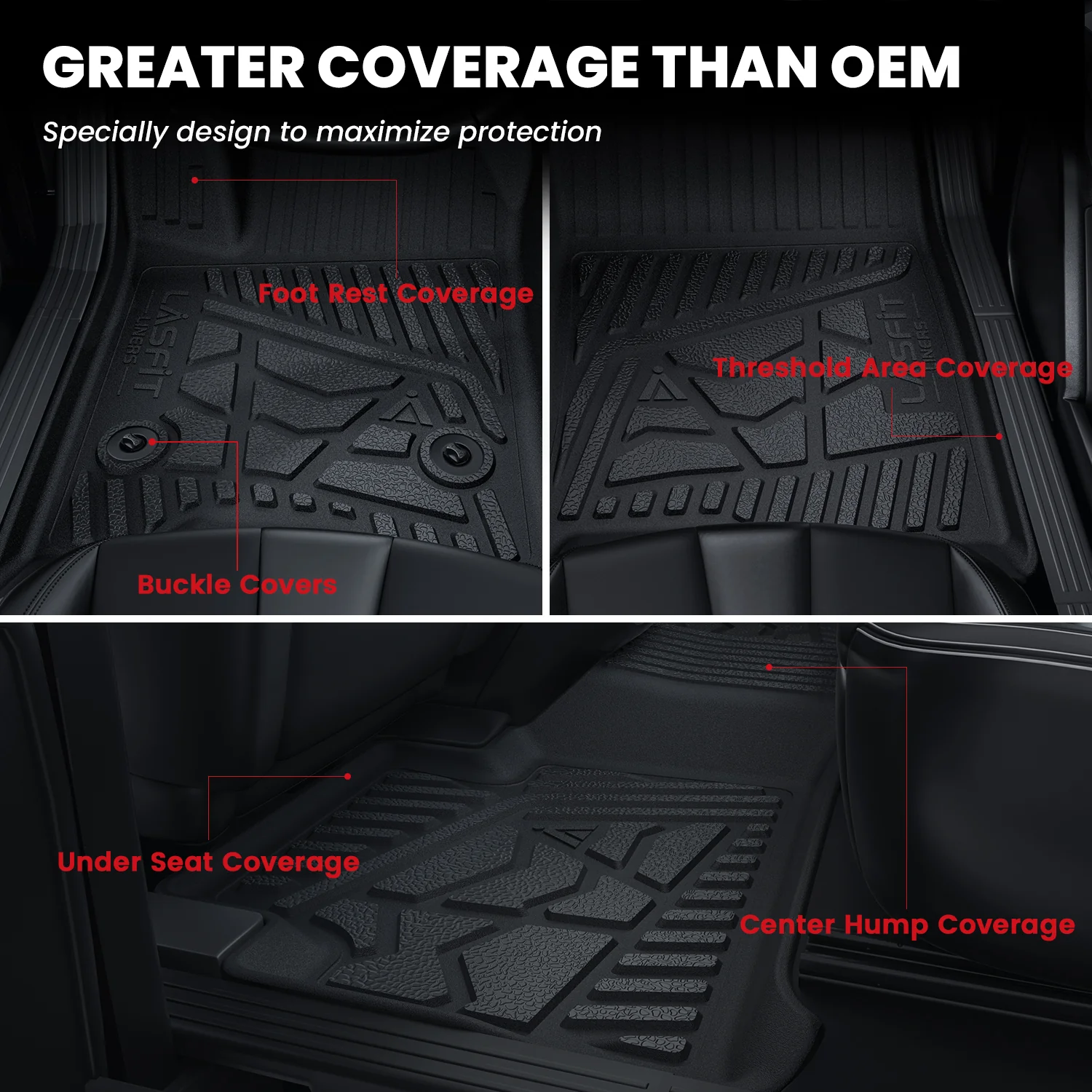 Fit for 2019-2026 Chevrolet Silverado 1500 Floor Mats, Fit Carpet Floor Only, Not Fit 2019 Silverado 1500 LD - Image 58