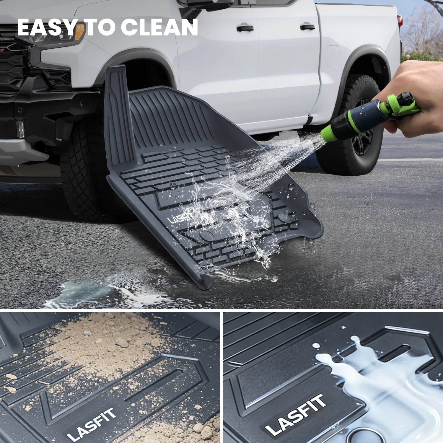 Fit for 2019-2026 Chevrolet Silverado 1500 Floor Mats, Fit Carpet Floor Only, Not Fit 2019 Silverado 1500 LD - Image 6