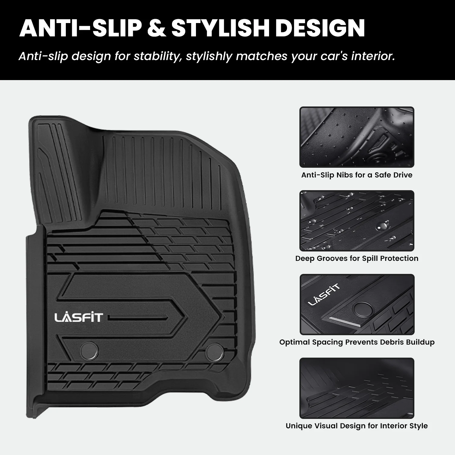 Fit for 2019-2026 Chevrolet Silverado 1500 Floor Mats, Fit Carpet Floor Only, Not Fit 2019 Silverado 1500 LD - Image 7