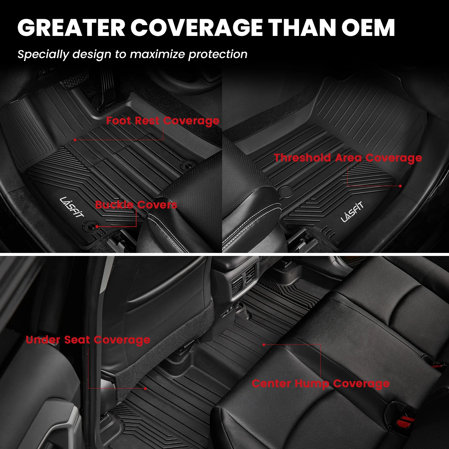 Fit for 2019-2025 Toyota RAV4 All-weather TPE Floor Mats & Cargo Mat - Image 14