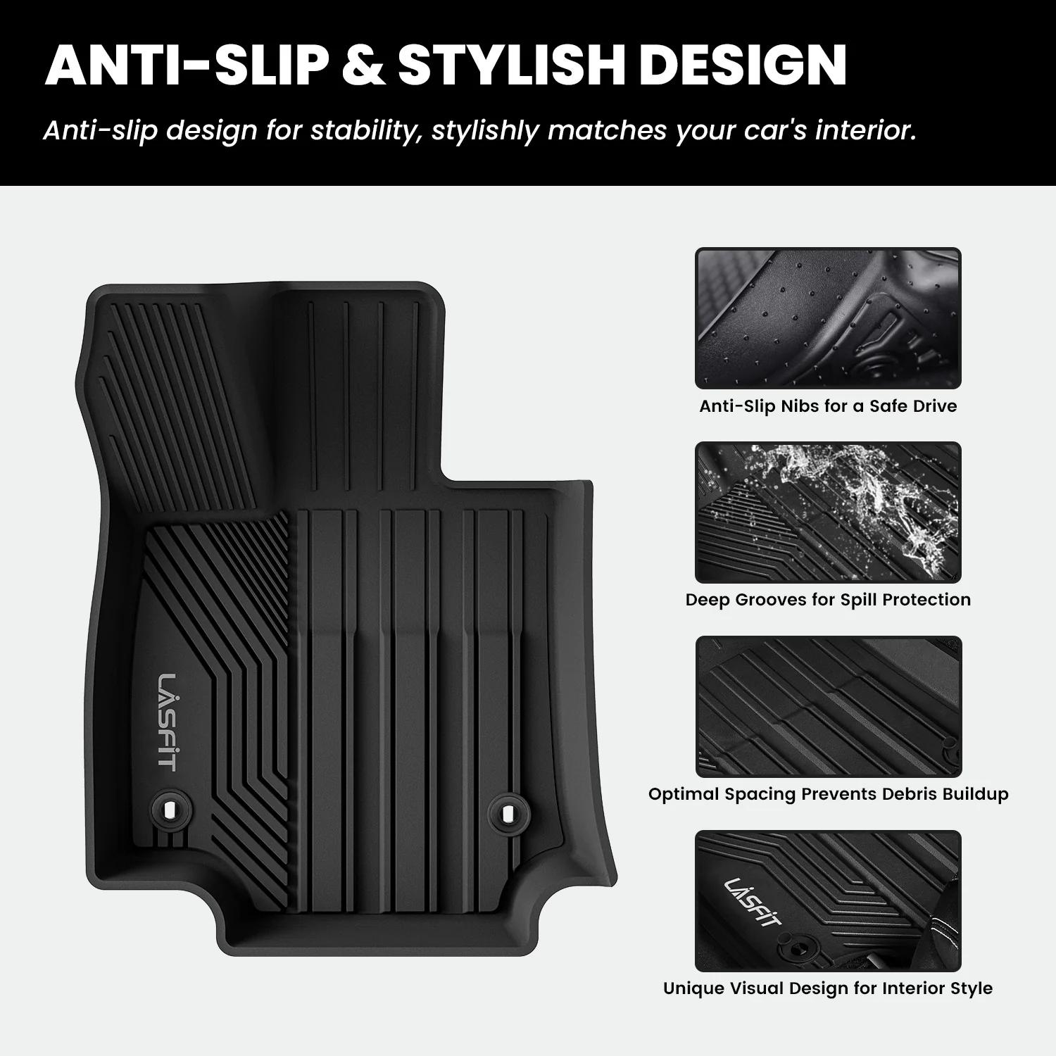 Fit for 2019-2025 Toyota RAV4 All-weather TPE Floor Mats & Cargo Mat - Image 16