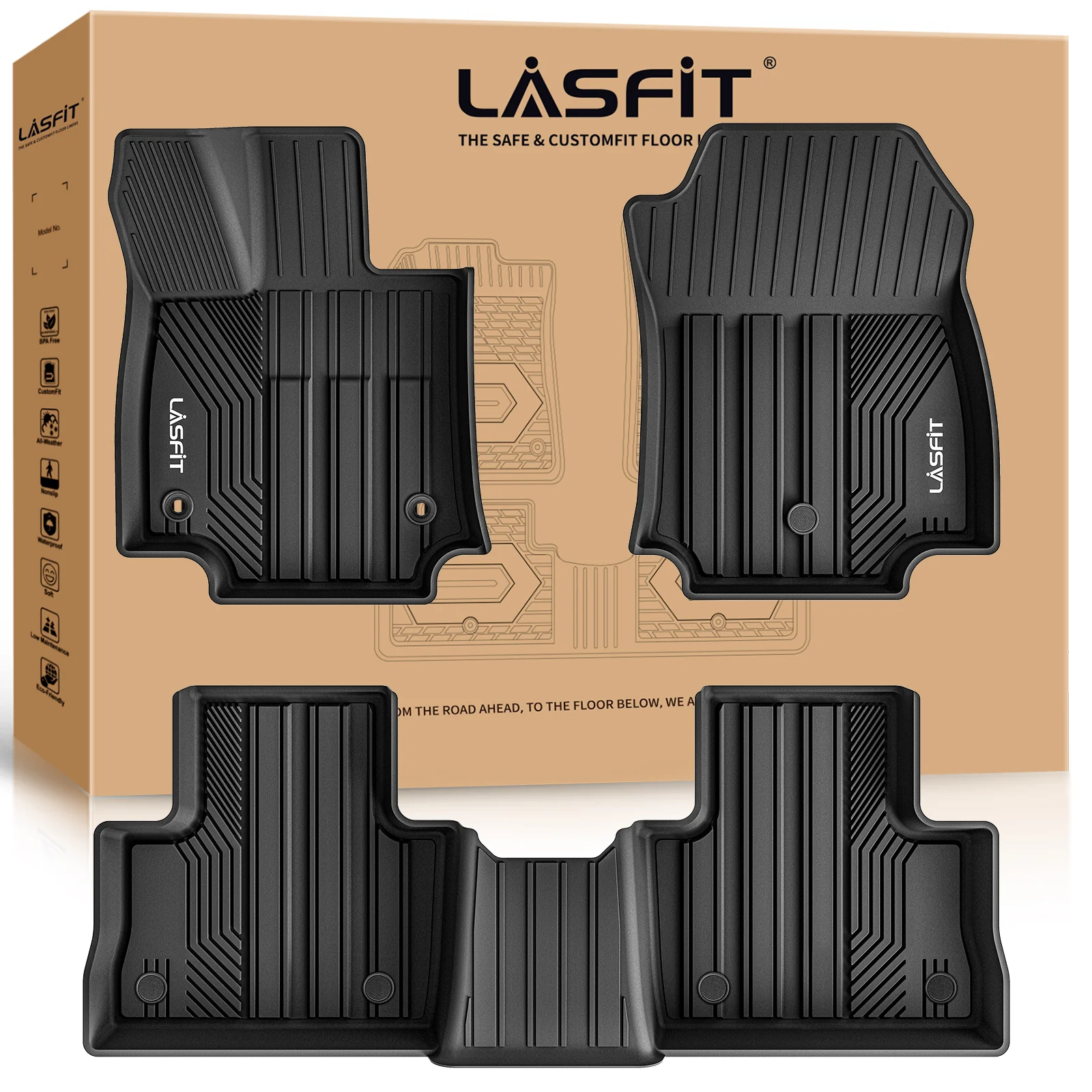 Fit for 2019-2025 Toyota RAV4 All-weather TPE Floor Mats & Cargo Mat - Image 19