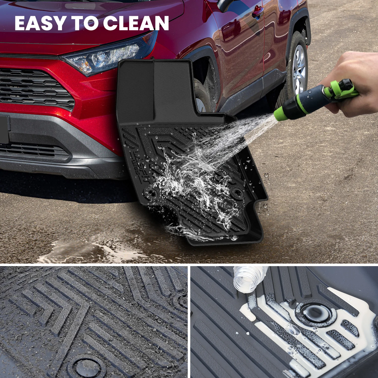 Fit for 2019-2025 Toyota RAV4 All-weather TPE Floor Mats & Cargo Mat - Image 41