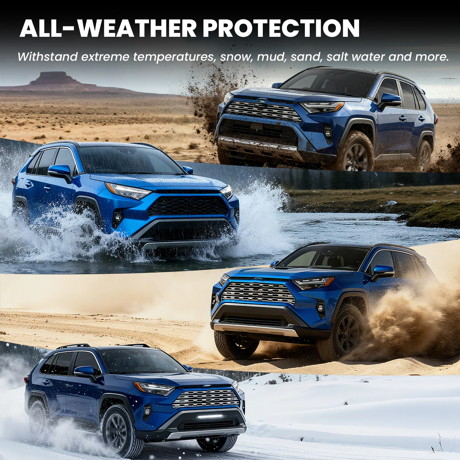 Fit for 2019-2025 Toyota RAV4 All-weather TPE Floor Mats & Cargo Mat - Image 5