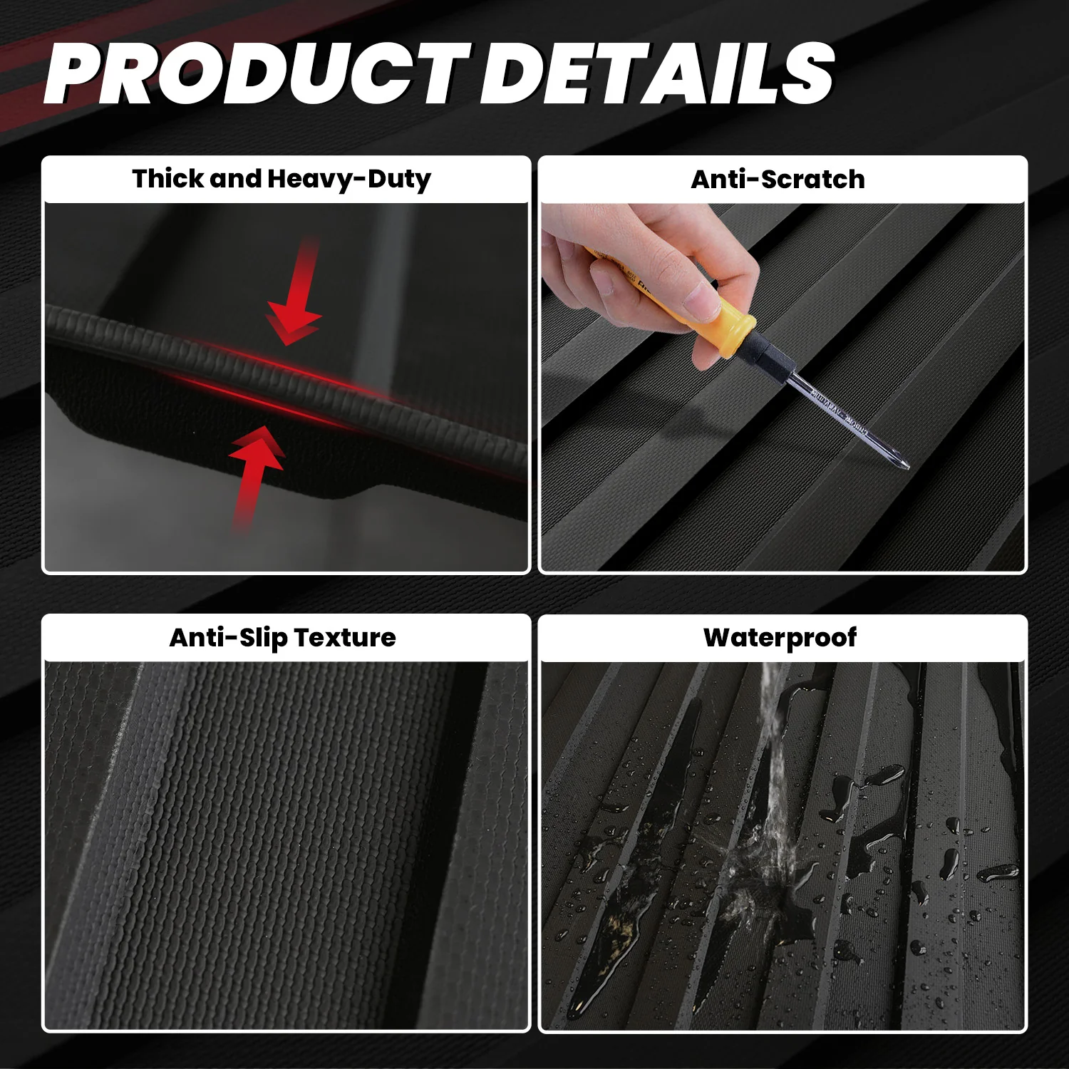 Fit for 2019-2026 GMC Sierra 1500 Truck Bed Mat or Tailgate Mat, Not Fit 2019 Sierra 1500 LD - Image 7