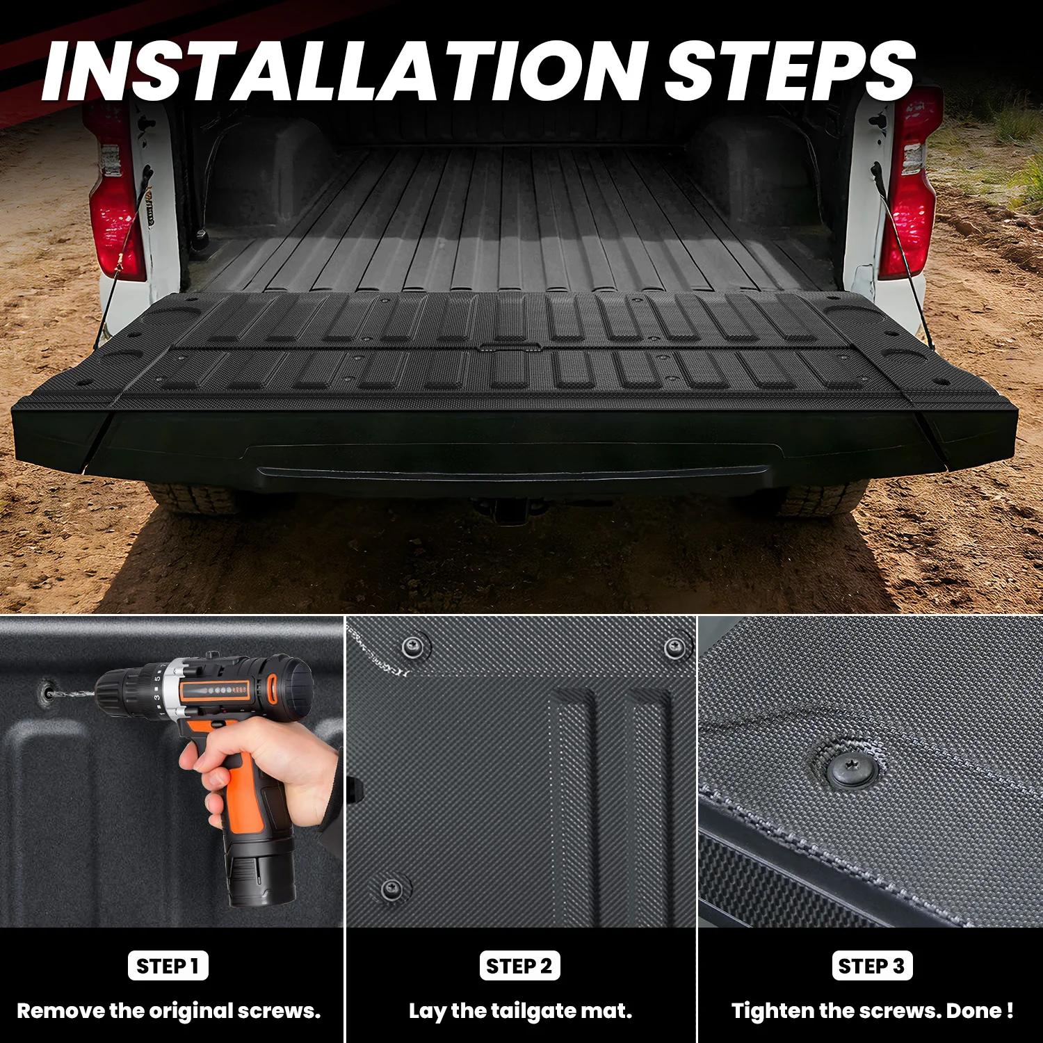 Fit for 2019-2026 GMC Sierra 1500 Truck Bed Mat or Tailgate Mat, Not Fit 2019 Sierra 1500 LD - Image 37