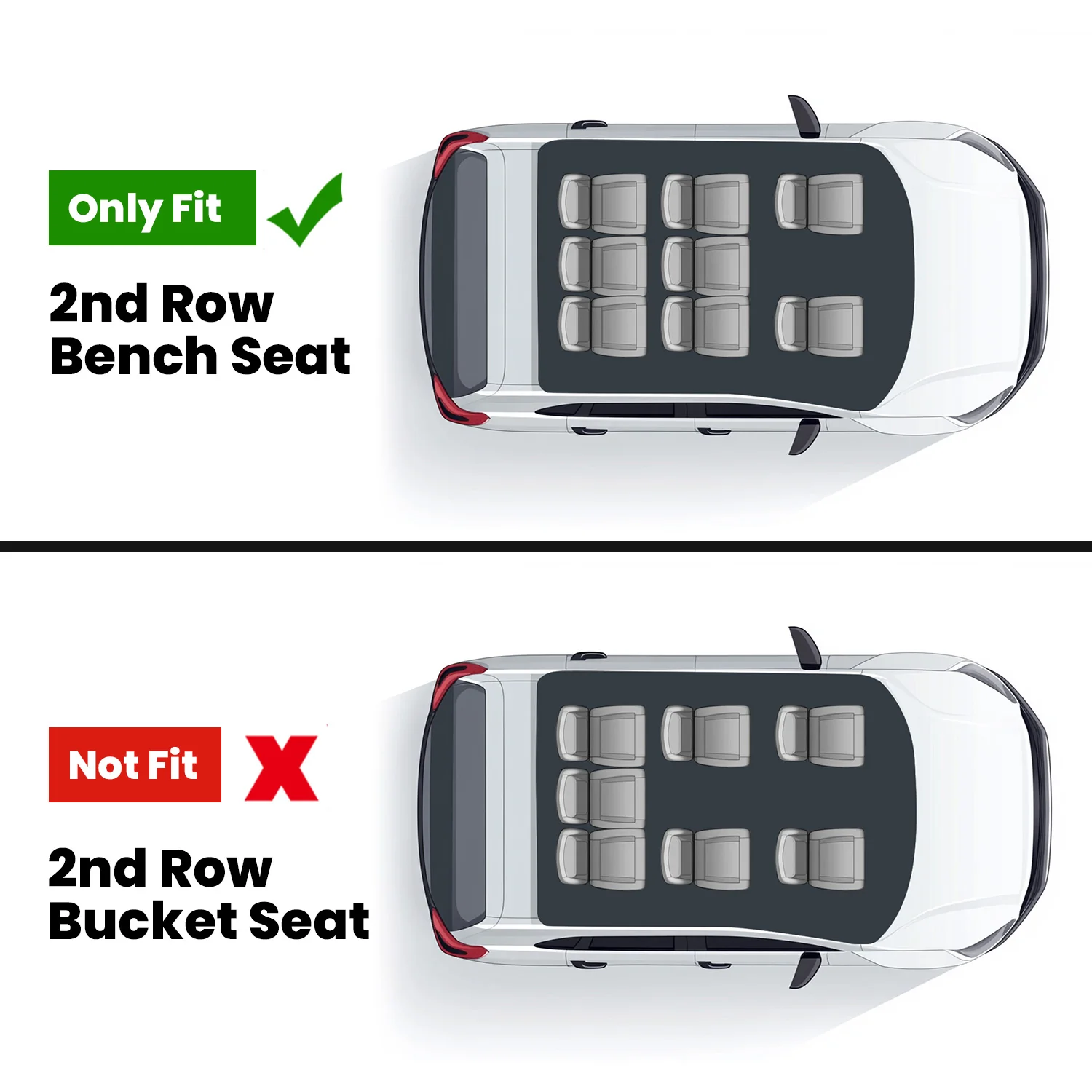 Fit for 2011-2024 Infiniti QX80 Floor Mats or Cargo & Seatback Mats, Fit 8seats(2nd Row Bench Seats) - Image 11