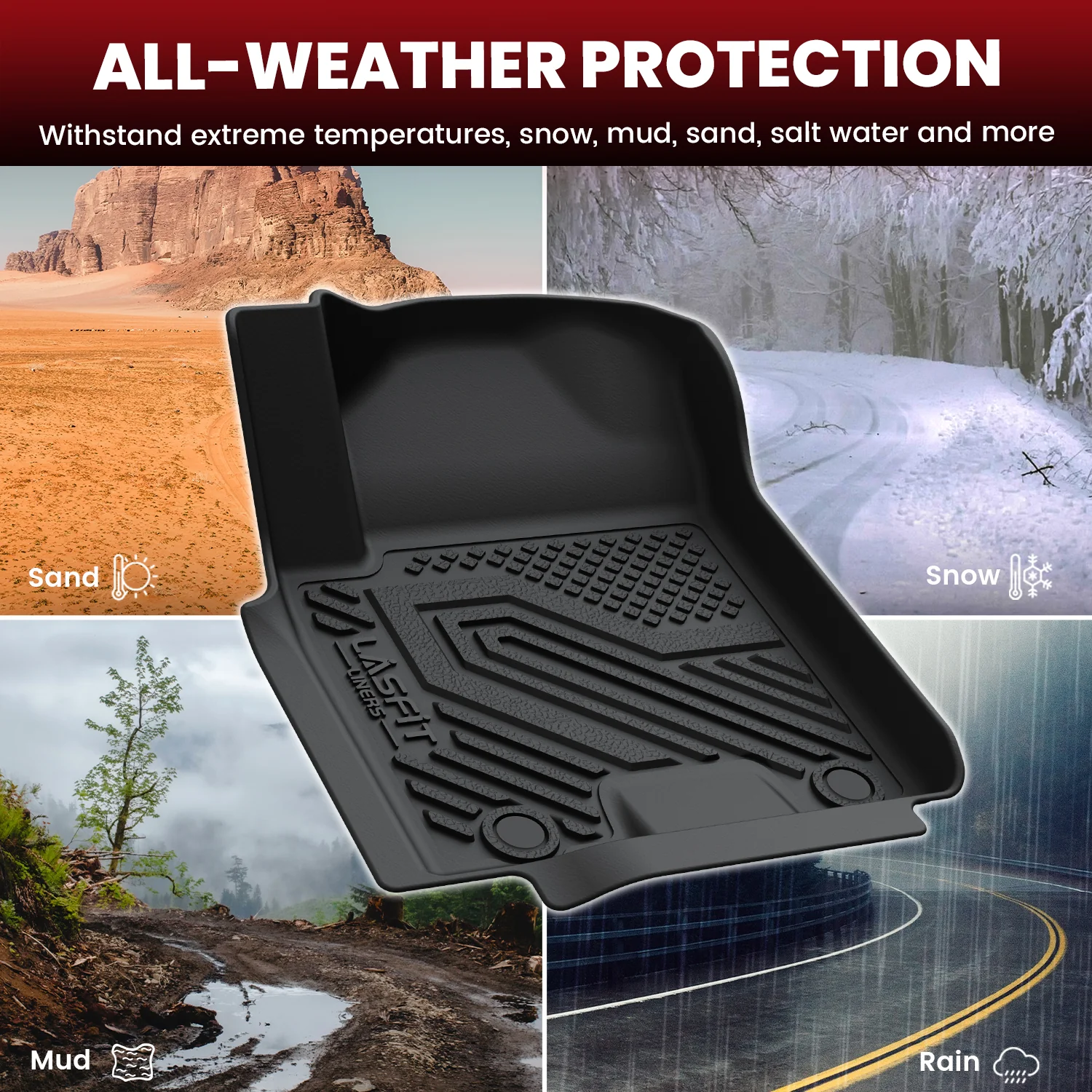 Fit for 2011-2024 Infiniti QX80 Floor Mats or Cargo & Seatback Mats, Fit 8seats(2nd Row Bench Seats) - Image 13