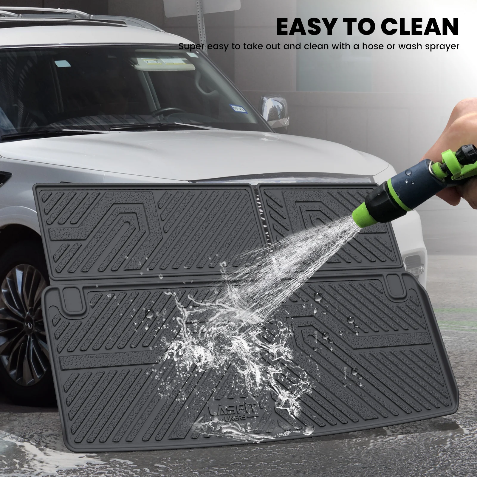 Fit for 2019-2024 Nissan Armada Floor Mats or Cargo & Seatback Mats, Fit 8seats(2nd Row Bench Seats) - Image 5
