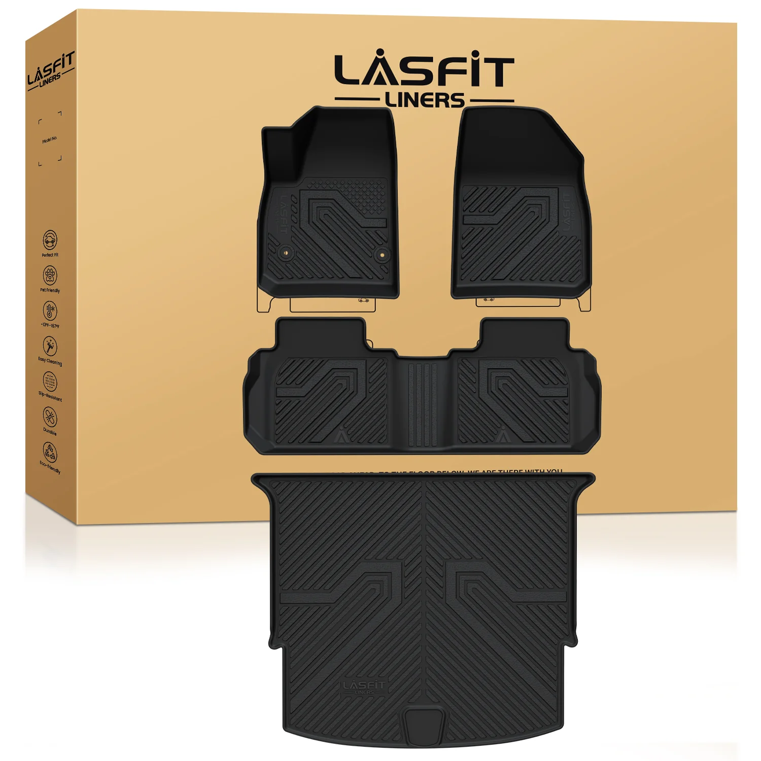 Fit for 2019-2026 Chevrolet Blazer Floor Mats & Cargo Mat, Fit Gasoline Only & Without Optional Cargo Management System - Image 10
