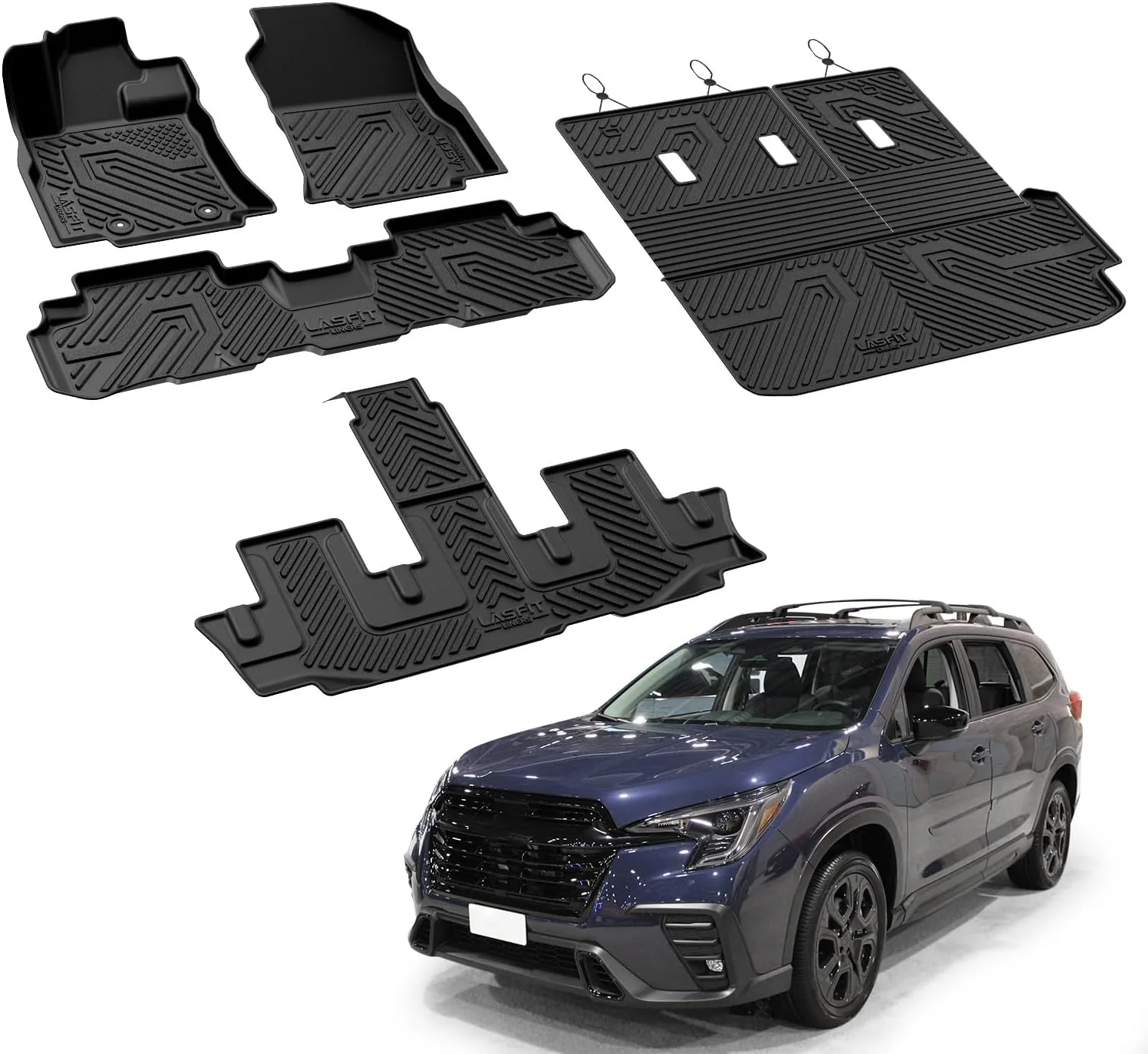 Fit for 2019-2026 Subaru Ascent Floor Mats & Cargo Mat with Seatback Protector, Fit 7 Seats - Image 8
