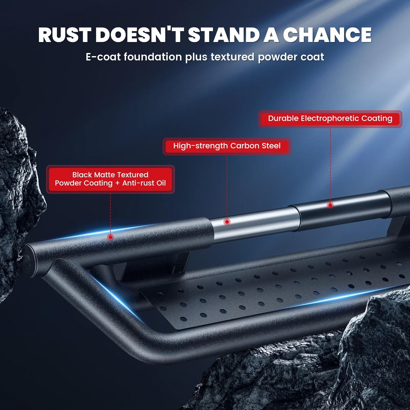 Fit for 2019-2026 Ram 1500 Running Boards Side Steps, Fit Crew Cab Only - Image 4