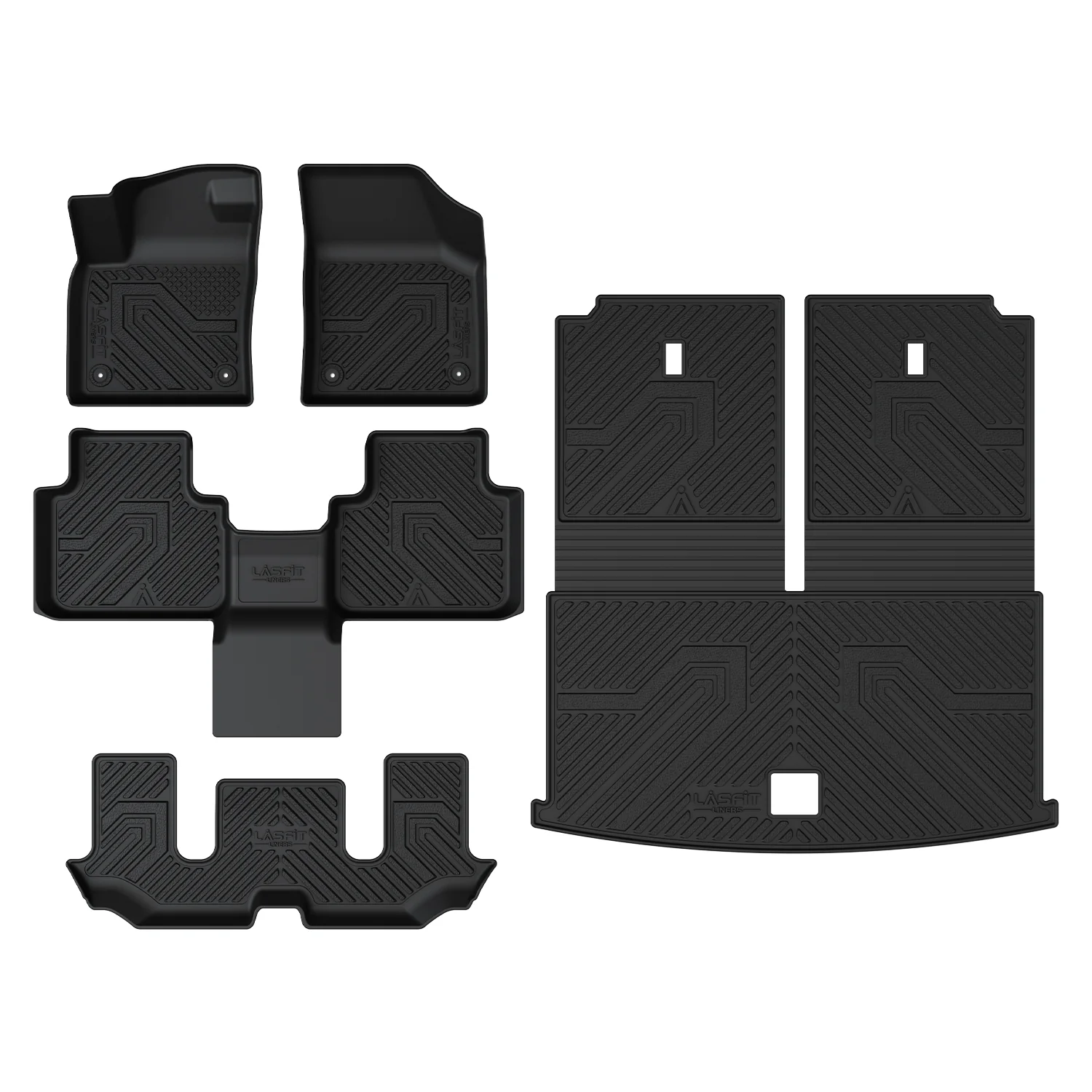 Fit for 2019 Volkswagen Atlas Floor Mats & Cargo Mat & Seatback Mat, Fit Passenger Seat Without Retention Only - Image 10