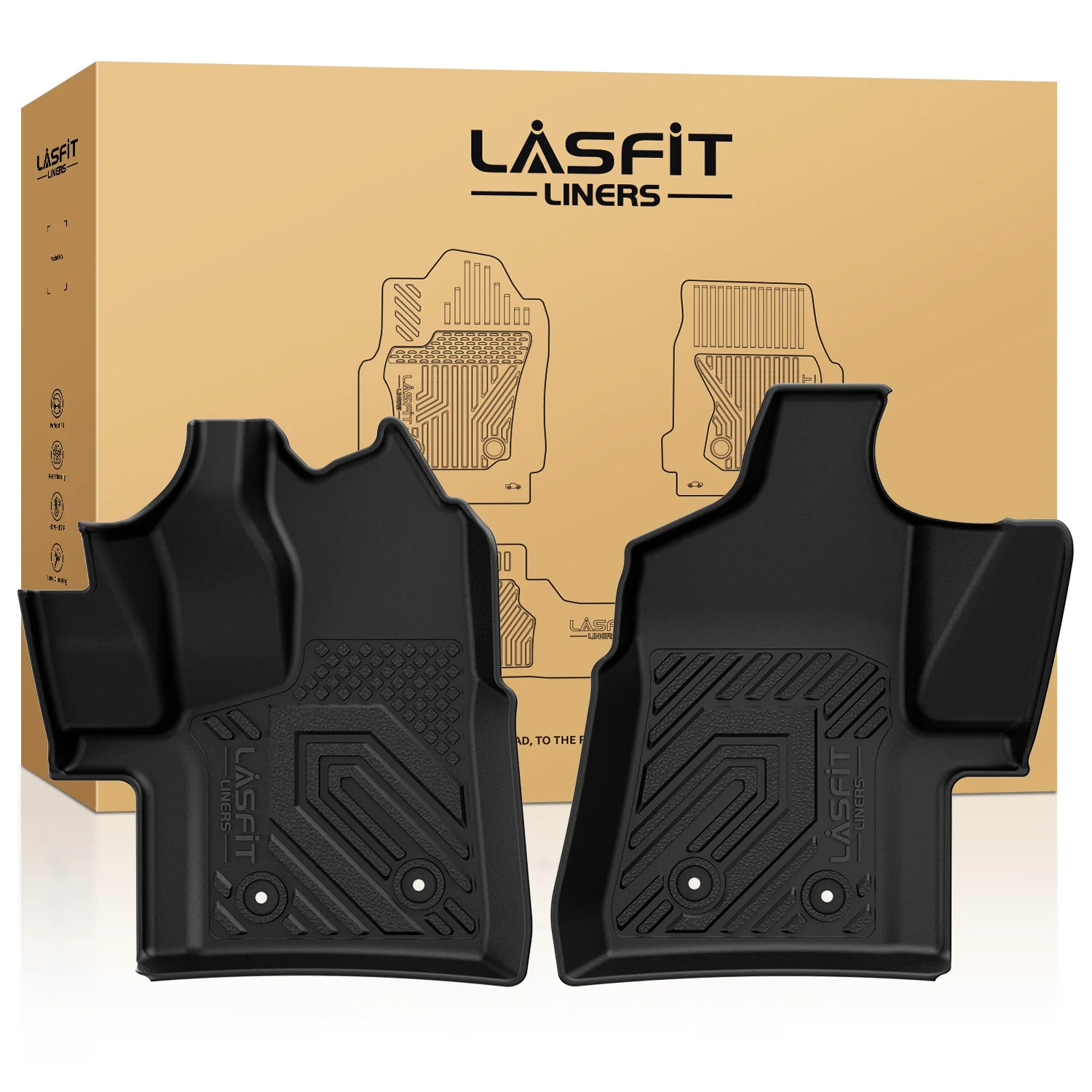 Fit for 2020-2026 Ford Transit Floor Mats 1st Row, Fit Vinyl Floor, Only fits 1st row with Floor Posts, Don't Fit Transit Connect - Image 8