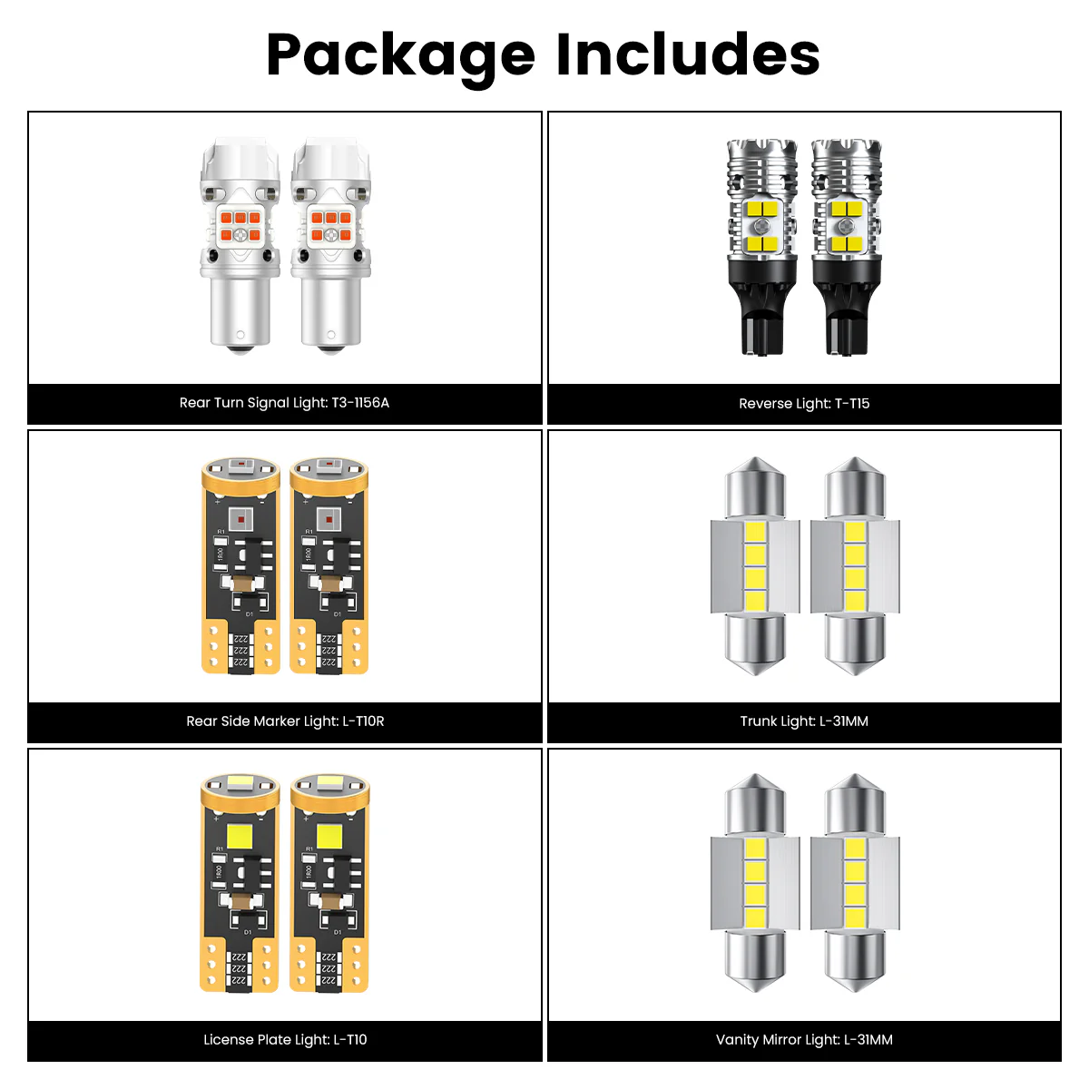 Fit for 2020-2022 Kia Soul LED Bulbs Upgrade - Image 13