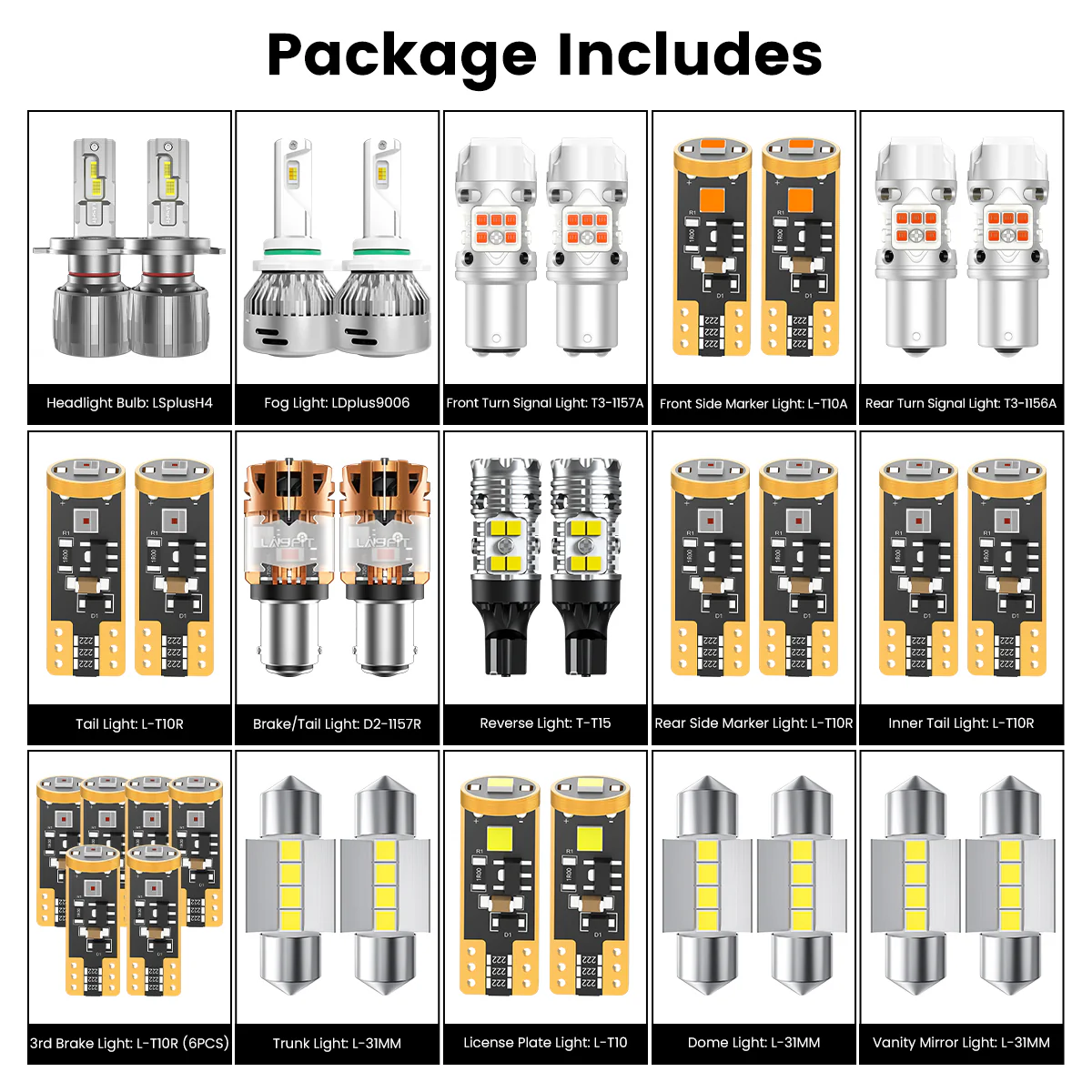 Fit for 2020-2022 Kia Soul LED Bulbs Upgrade - Image 3